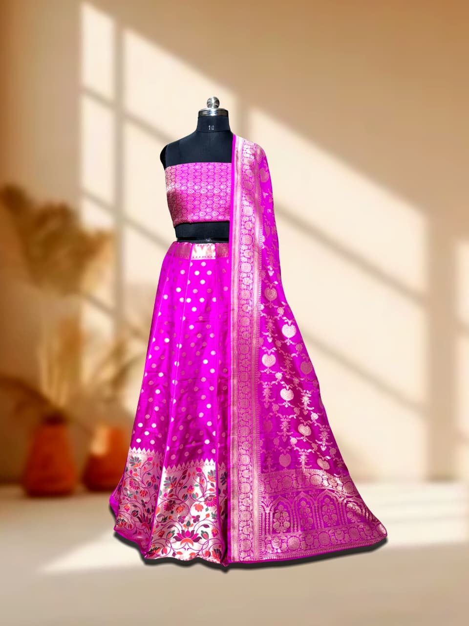 Handloom Banarasi Katan Silk Kalidar Inara Lehenga