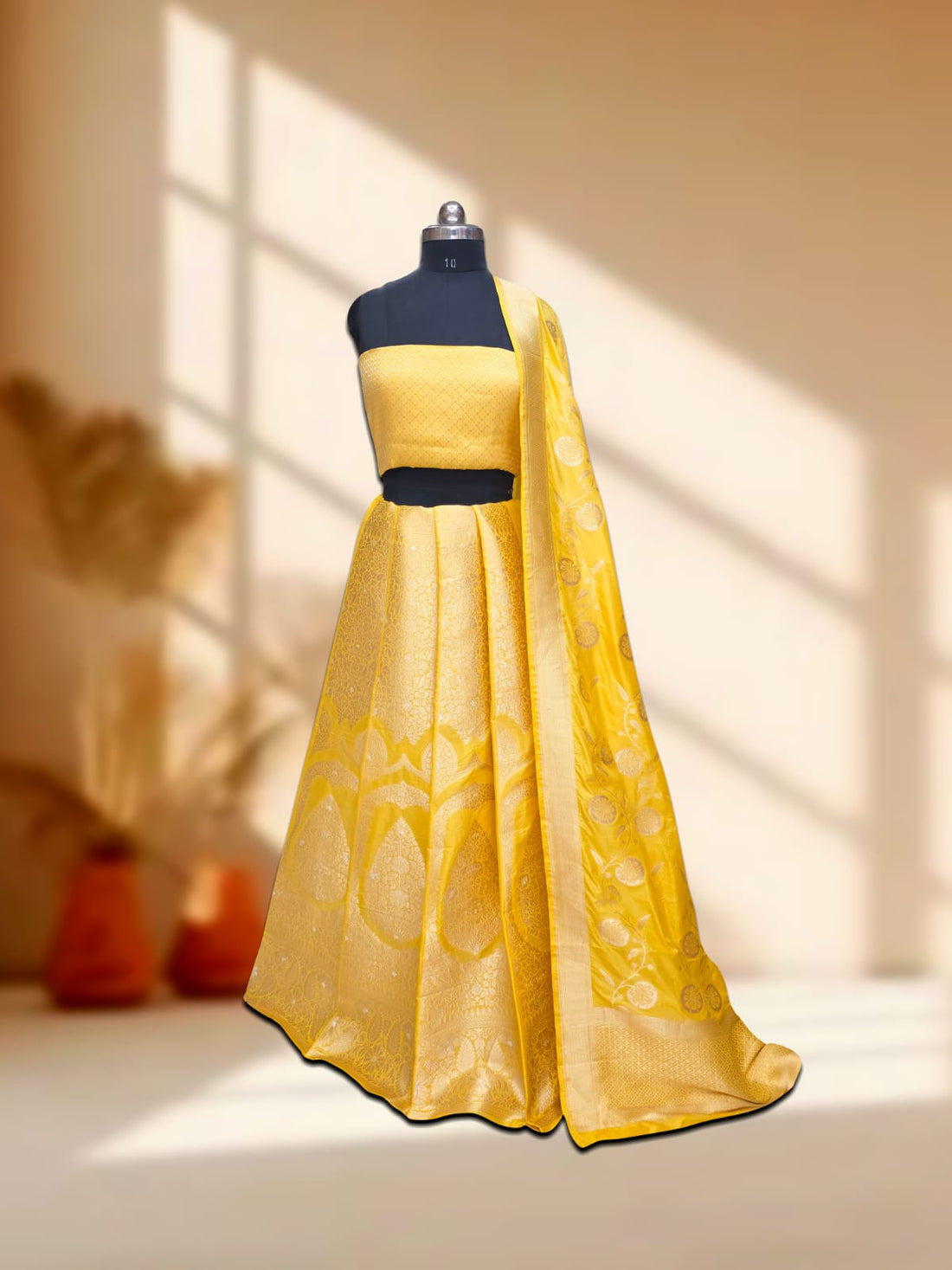 Handloom Banarasi Katan Silk Kalidar Lehenga