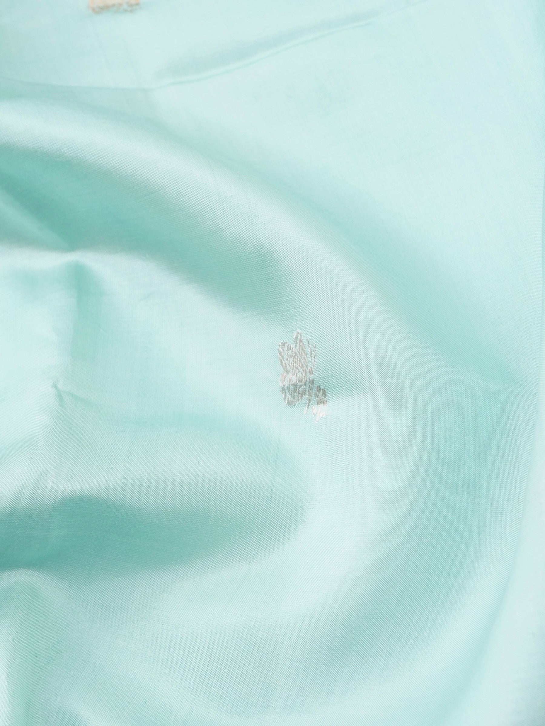 Handloom Banarasi Pure Katan Silk Kadwa Saree in Mint with Bird - Khinkhwab