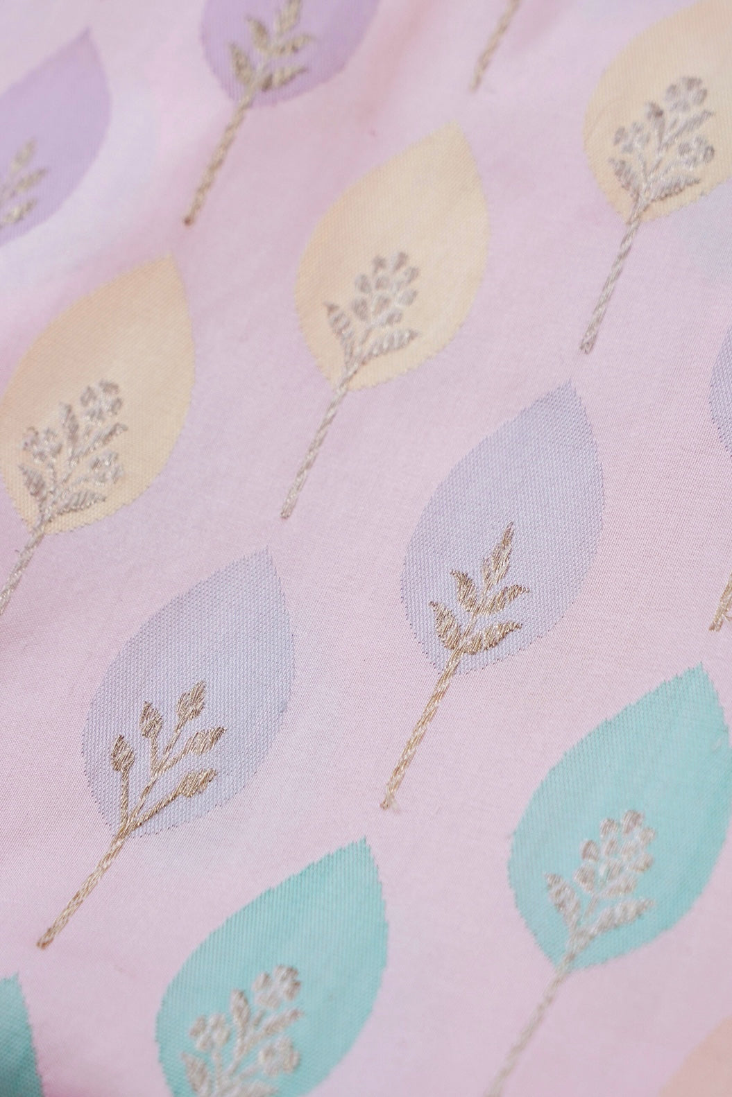 Banarasi Katan Silk Kadwa Handloom Saree in Powder Pink - Khinkhwab