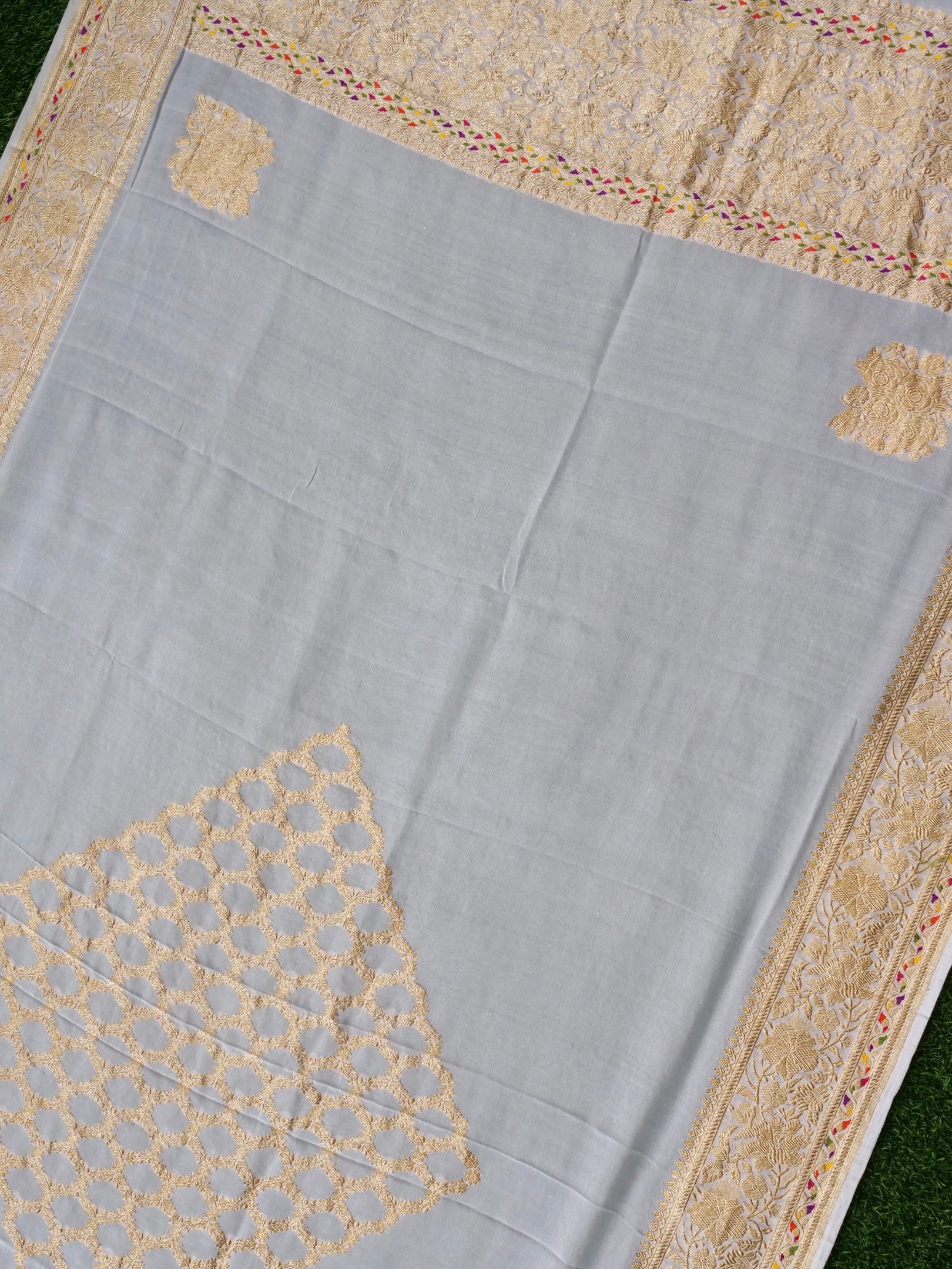 Handloom Georgette Banarasi Dyeable Kadwa Dupatta