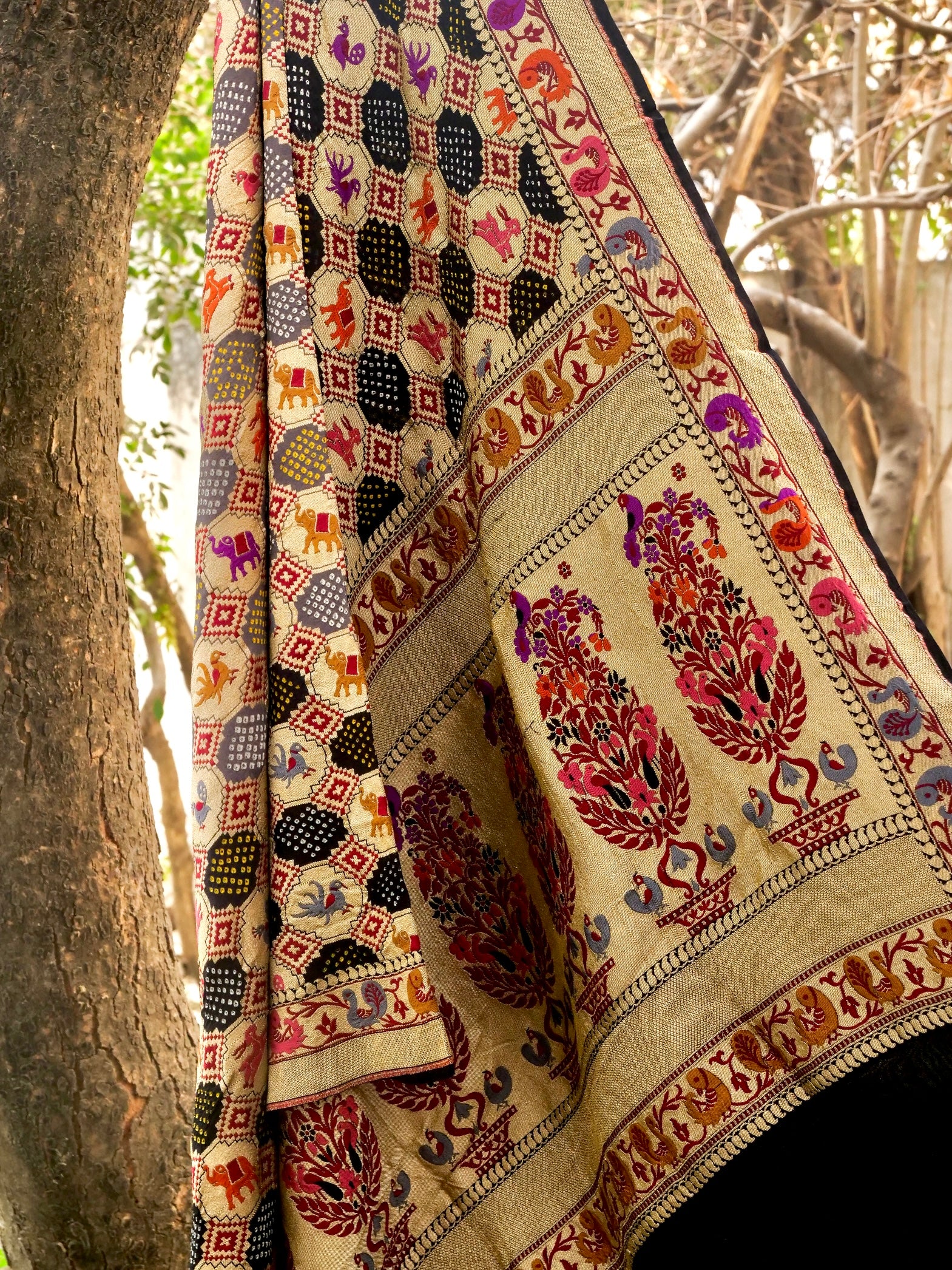 Banarasi Georgette Bandhani Dupatta - Khinkhwab