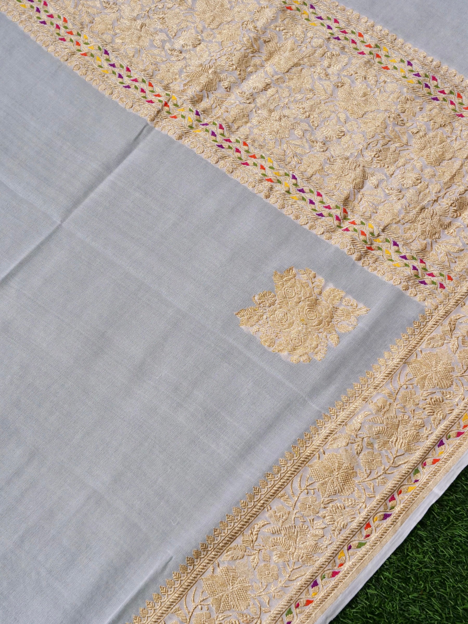 Handloom Georgette Banarasi Dyeable Kadwa Dupatta