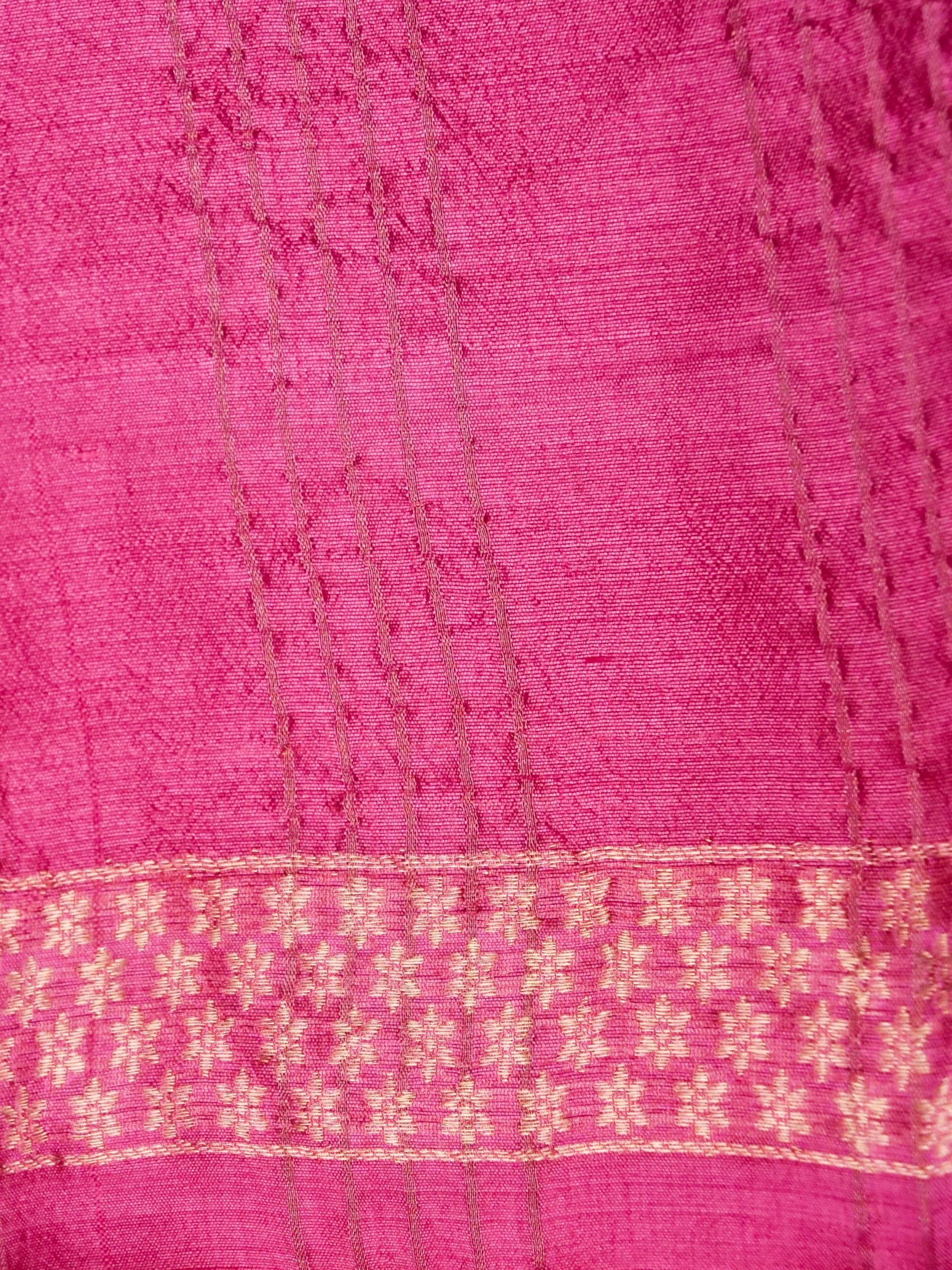 Banarasi Katan Silk Kadwa Striped Handwoven Saree in Rose Pink - Khinkhwab