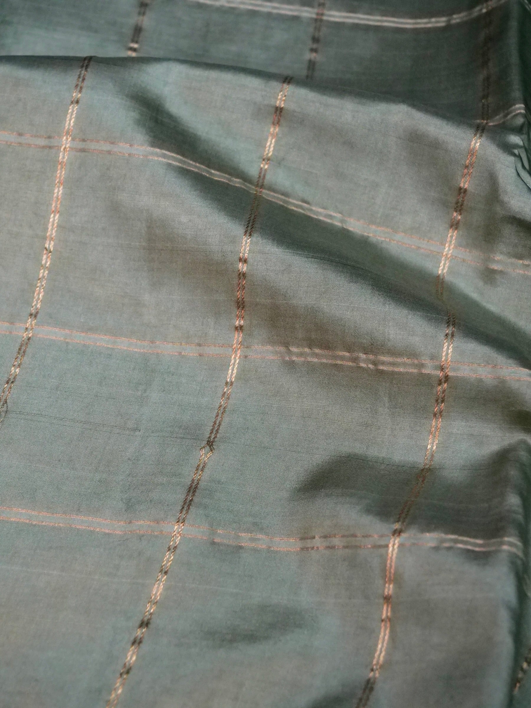 Banarasi Katan Silk Kadwa Bird Motif Handwoven Saree in Grey Blue - Khinkhwab