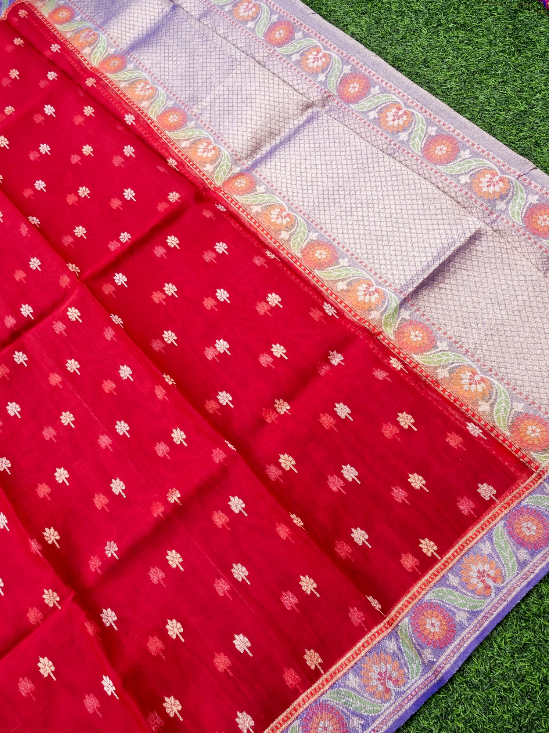 Handloom Pure Kora Silk Banarasi Kadwa Dupatta