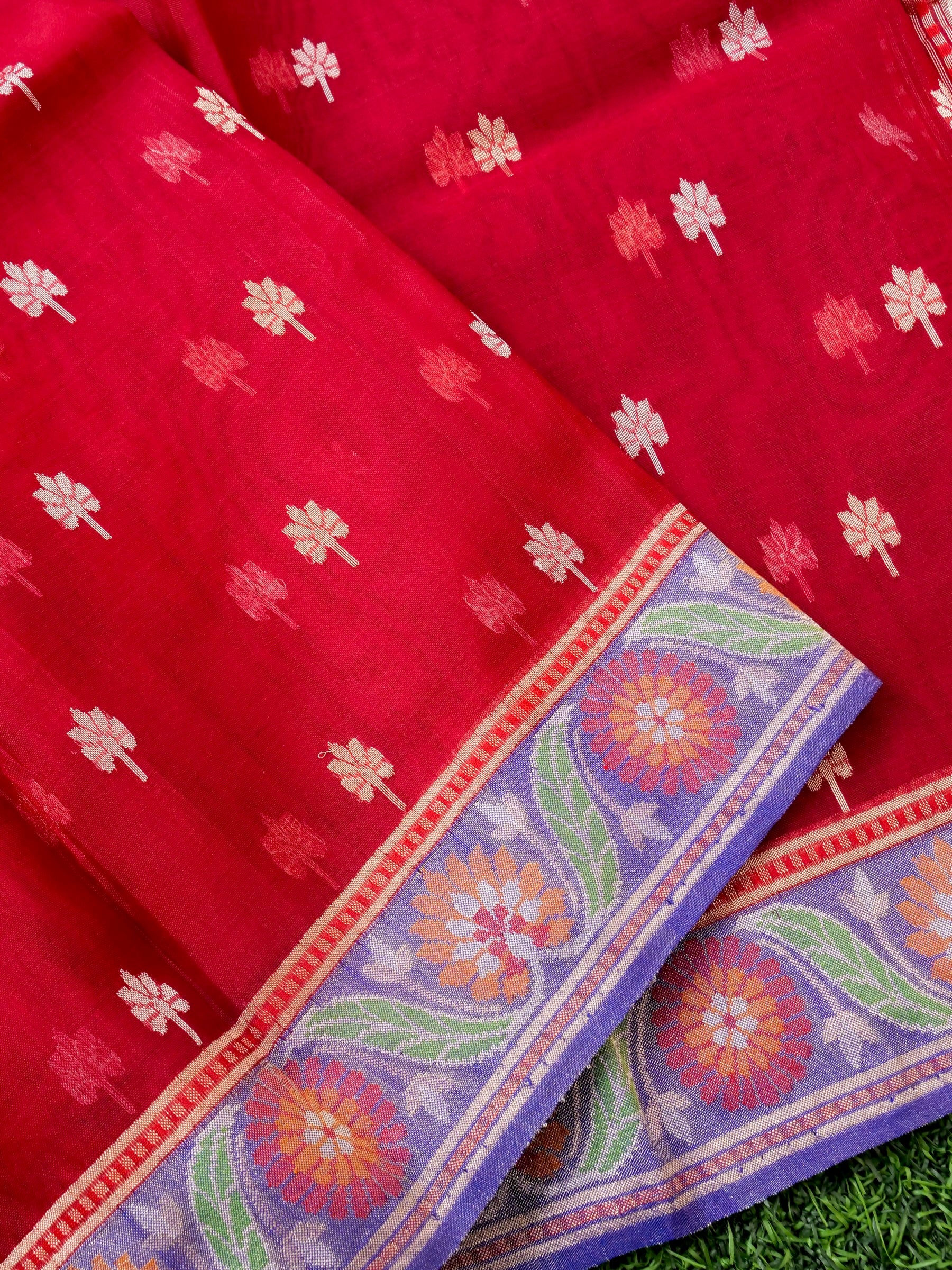 Handloom Pure Kora Silk Banarasi Kadwa Dupatta
