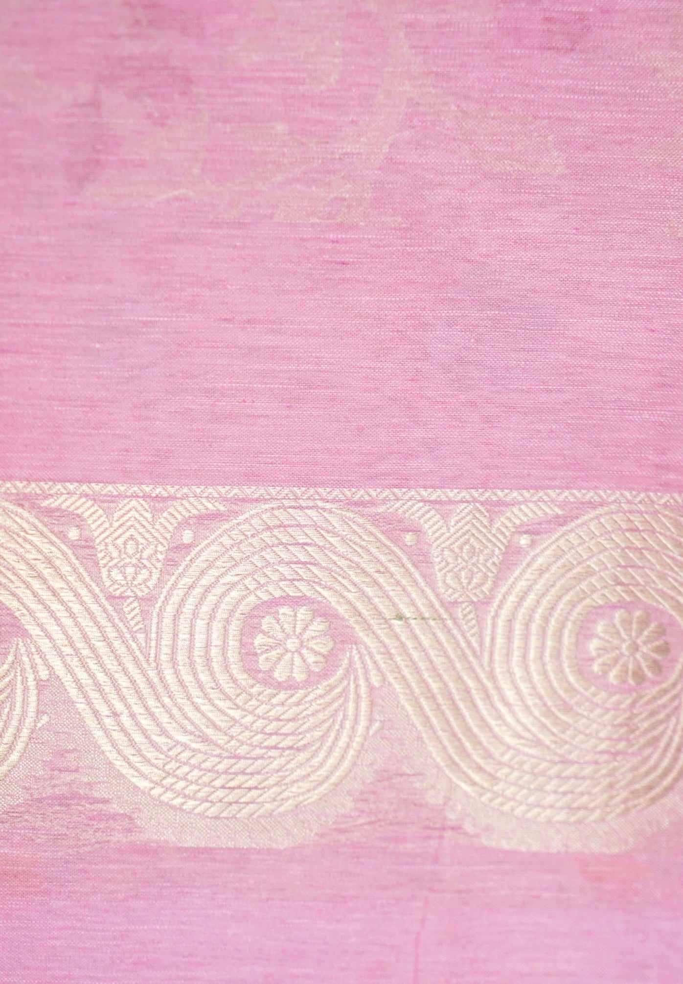 Banarasi Kora Silk Ektara Kadwa Meenakari Handwoven Saree in Rose Pink - Khinkhwab