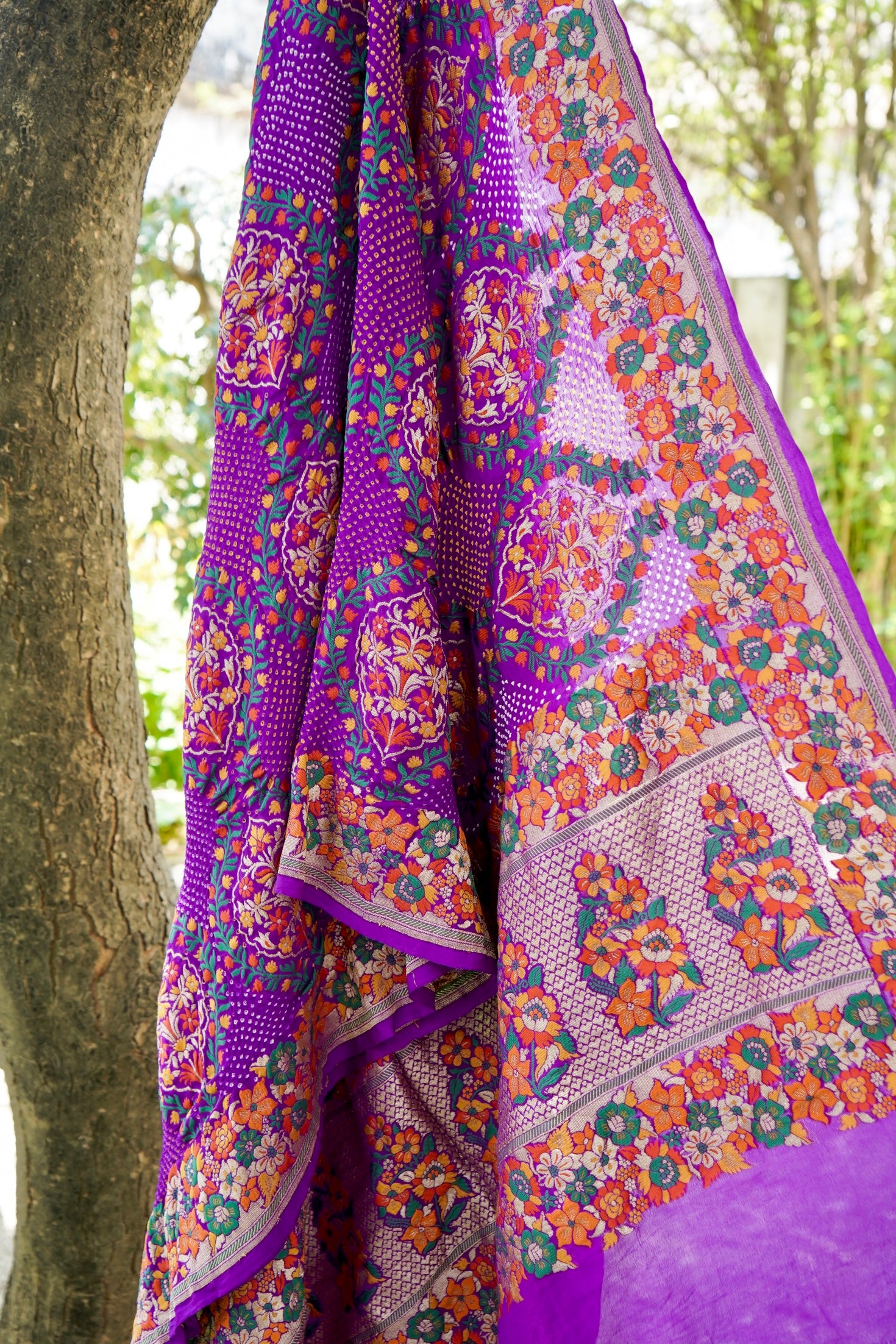 Banarasi Bandhani Georgette Dupatta - Khinkhwab