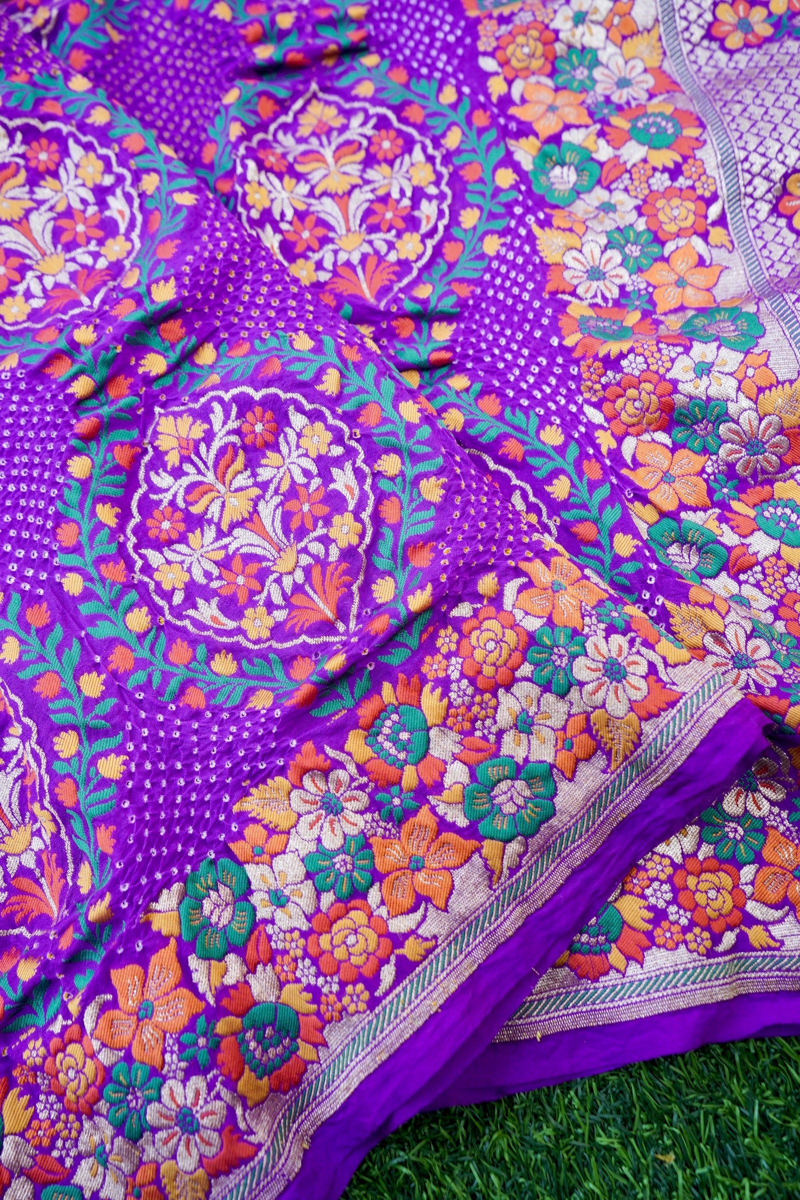 Banarasi Bandhani Georgette Dupatta - Khinkhwab