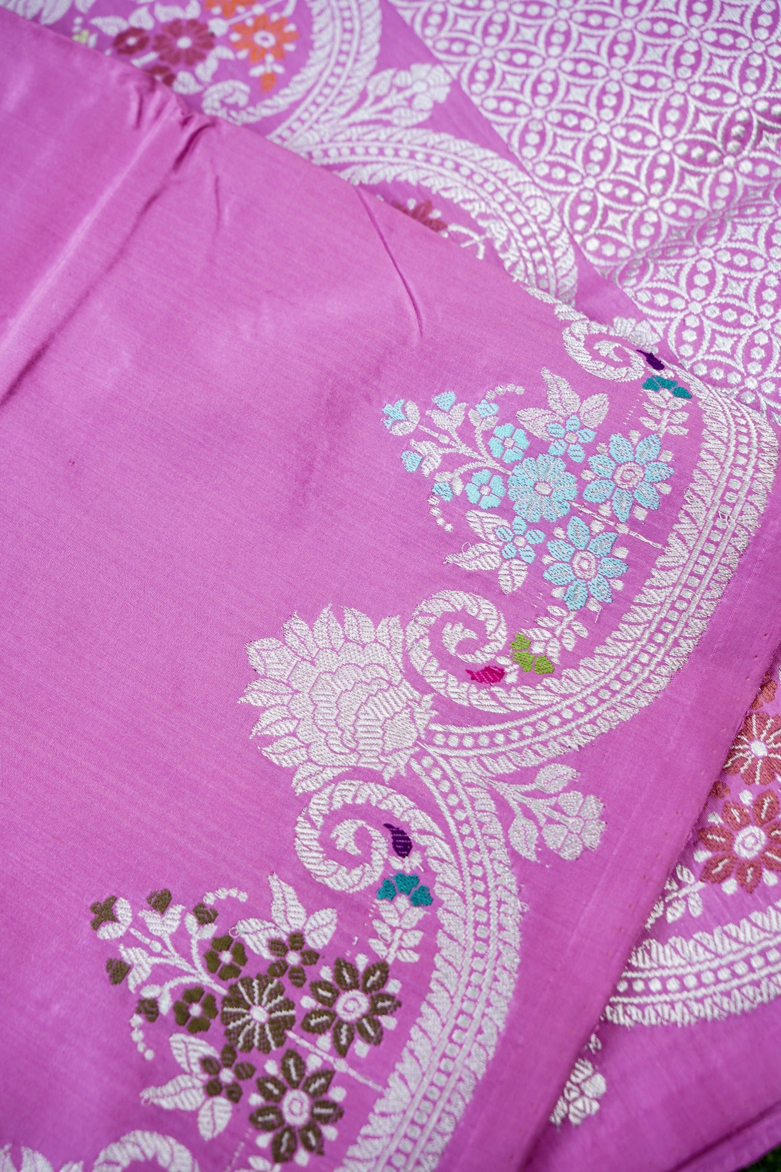 Banarasi Katan Silk Kadwa Handloom Saree in Fuchsia Pink - Khinkhwab