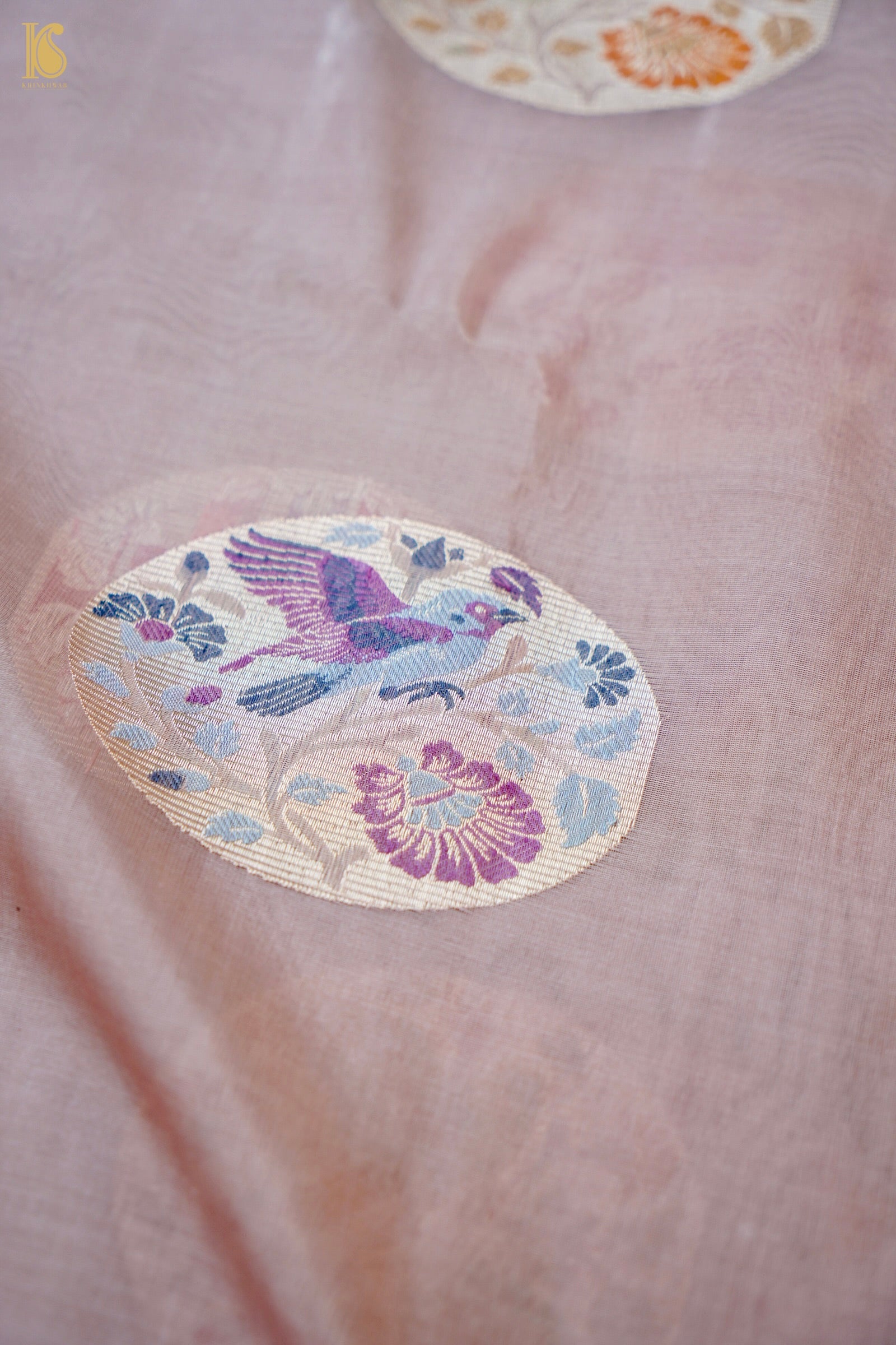 Handloom Banarasi Kora Silk Kadwa Meenakari Saree