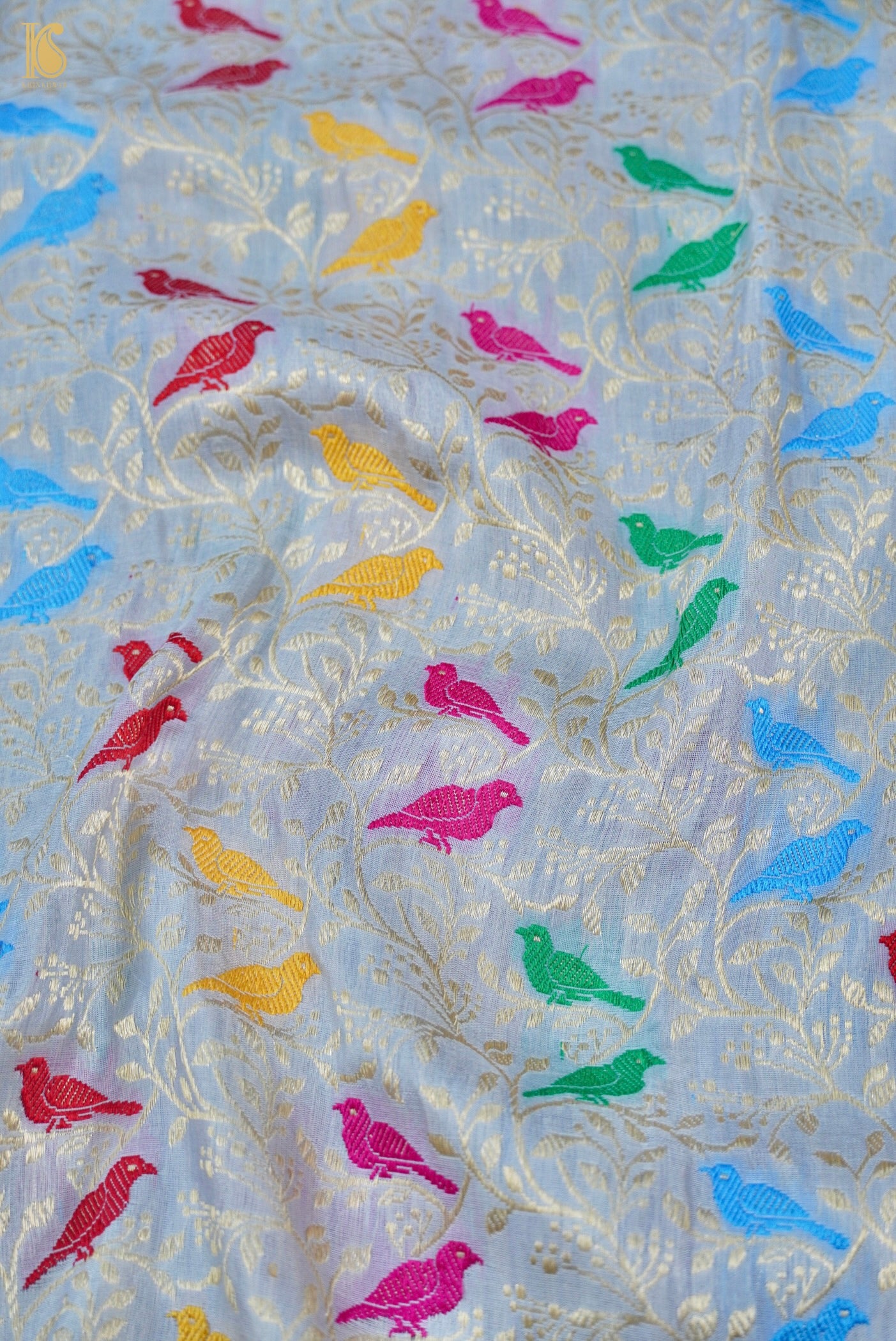 Handloom Banarasi Katan Silk Chidiya Dupatta