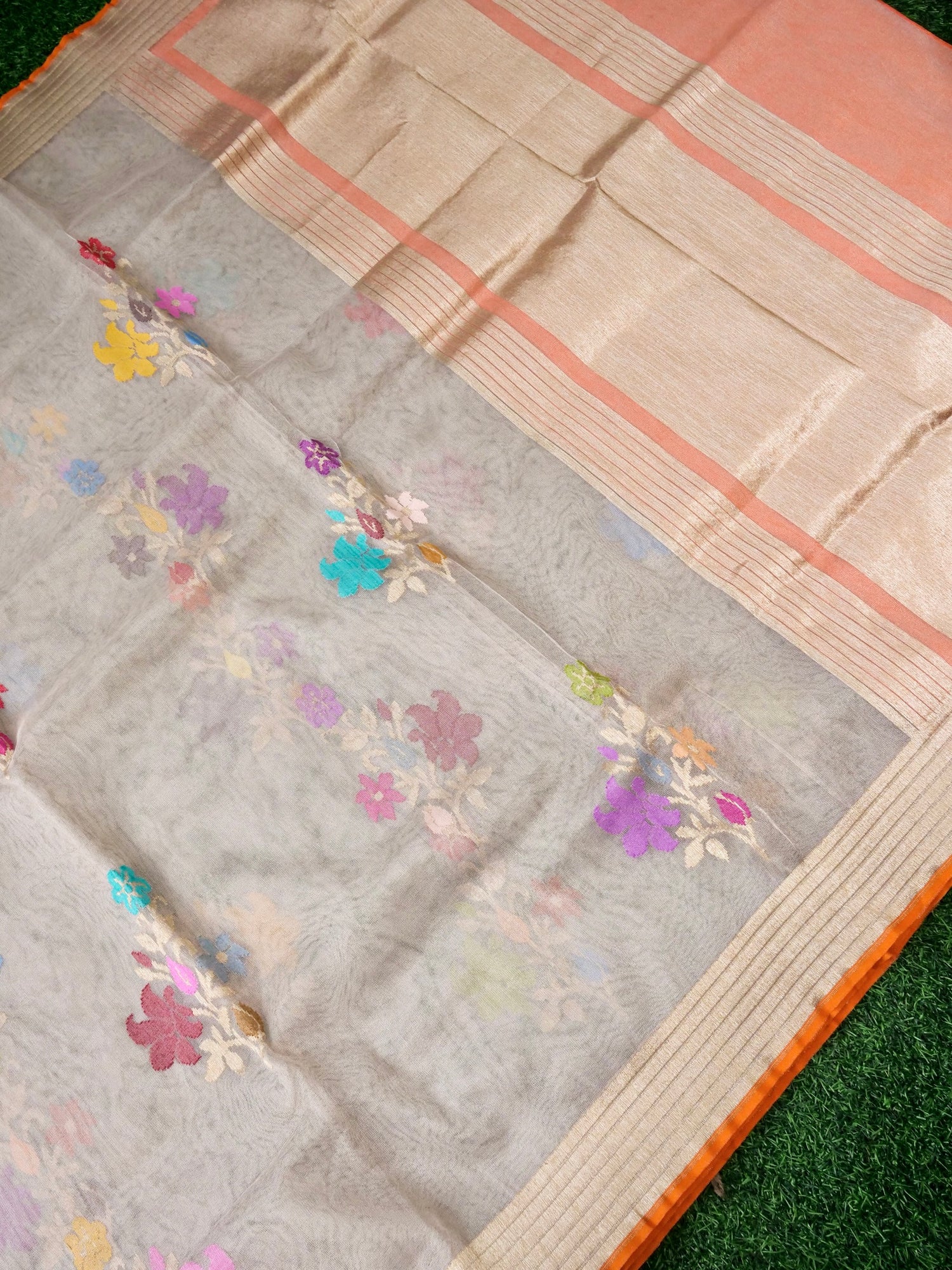 Pure Banarasi Tissue Net Ektara Saree