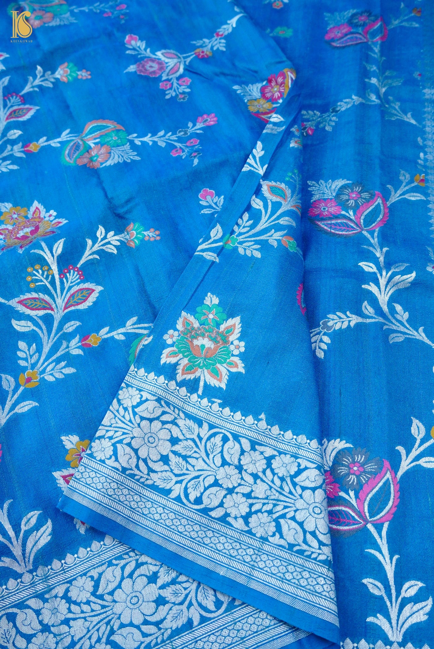 Handloom Banarasi  Tussar Silk Meenakari Saree