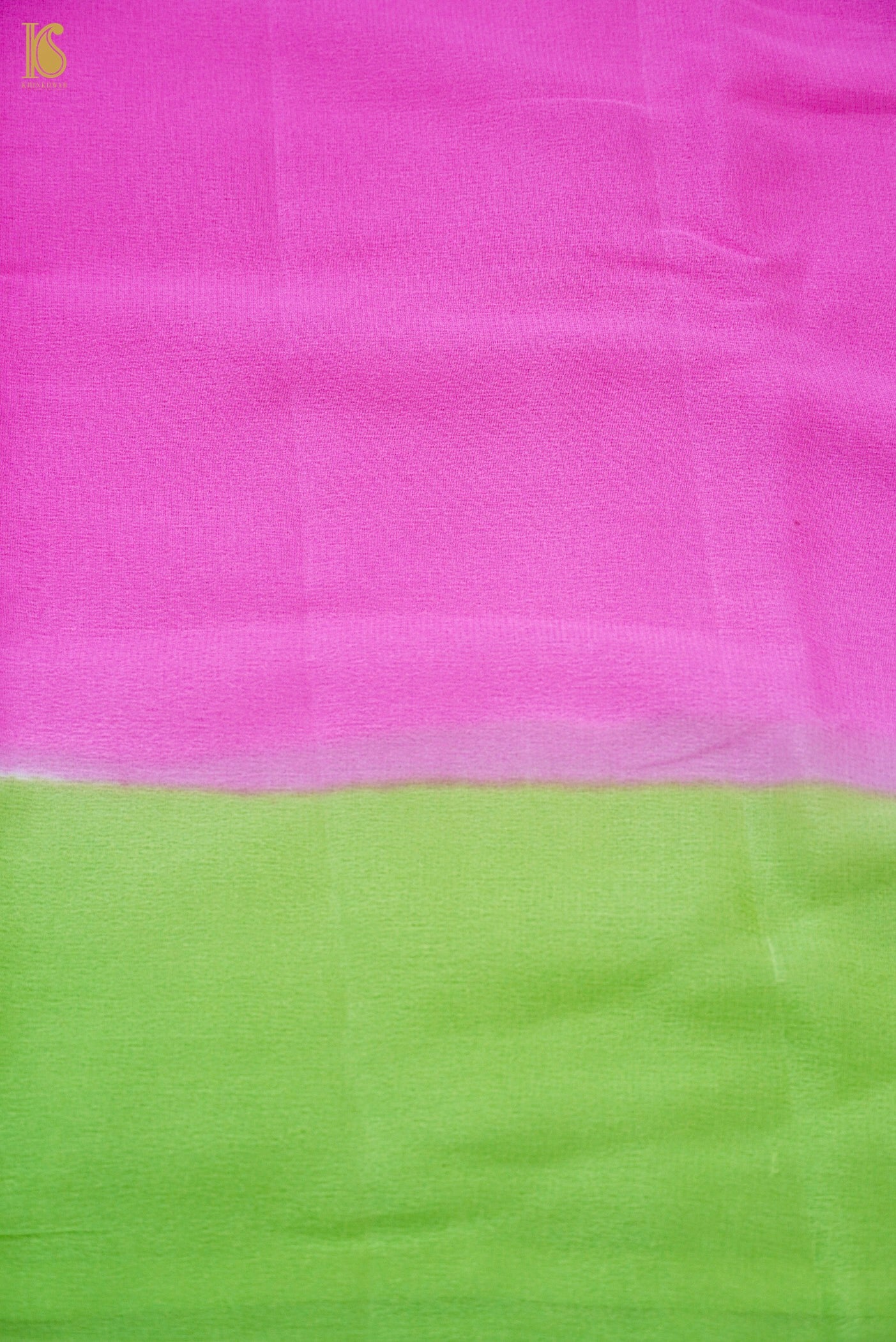 Pink & Green Georgette Saree - Khinkhwab