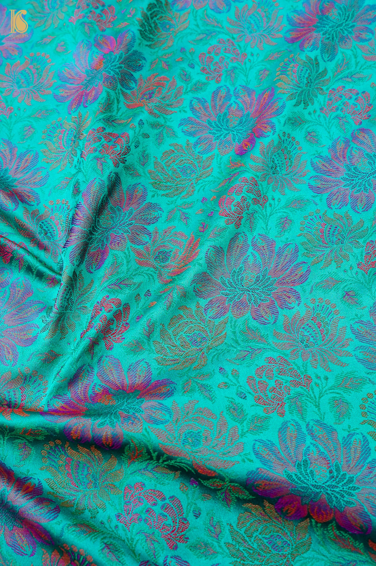 Handloom Banarasi Marigold Tanchoi Silk Fabric