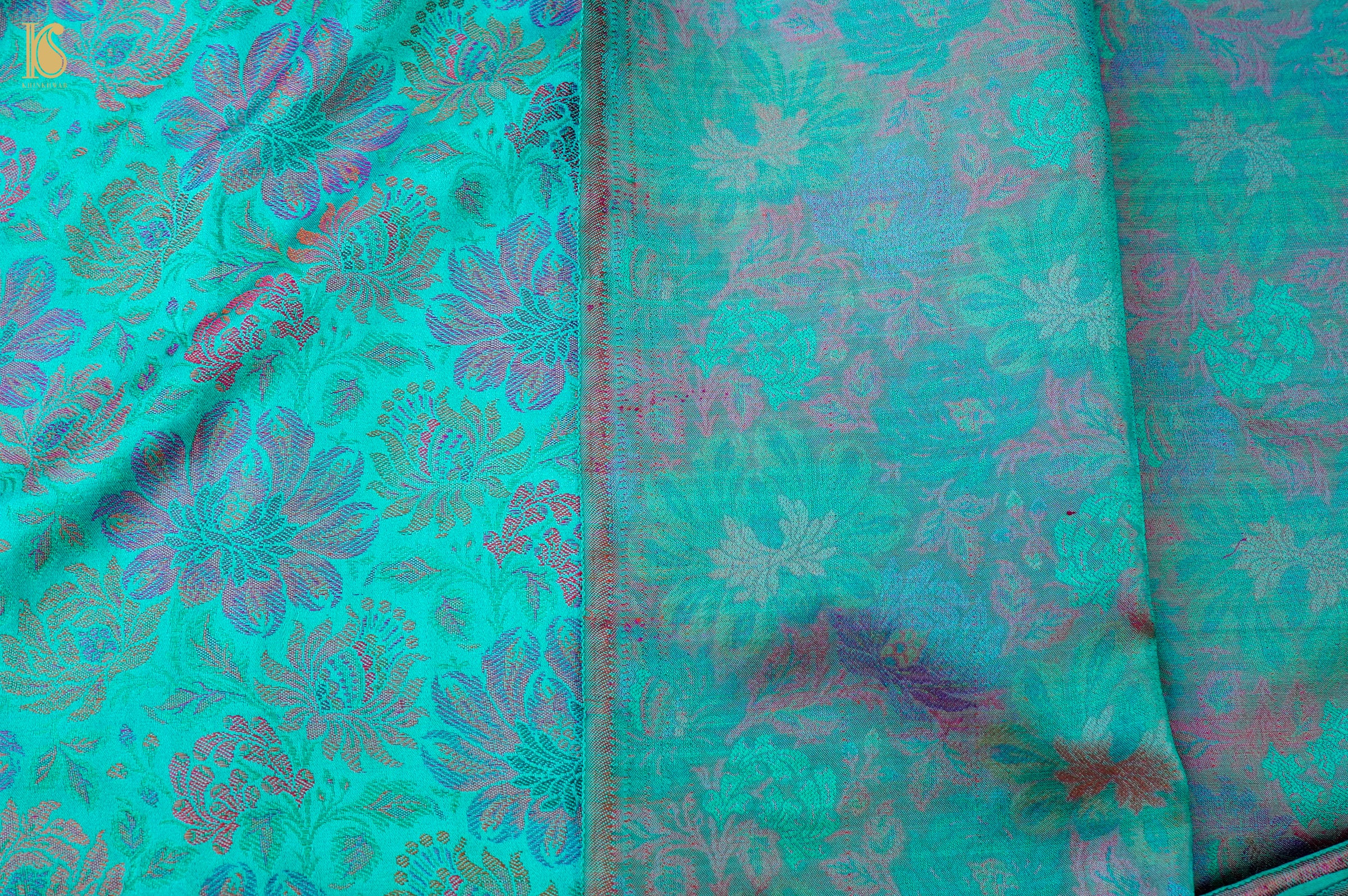 Handloom Banarasi Marigold Tanchoi Silk Fabric