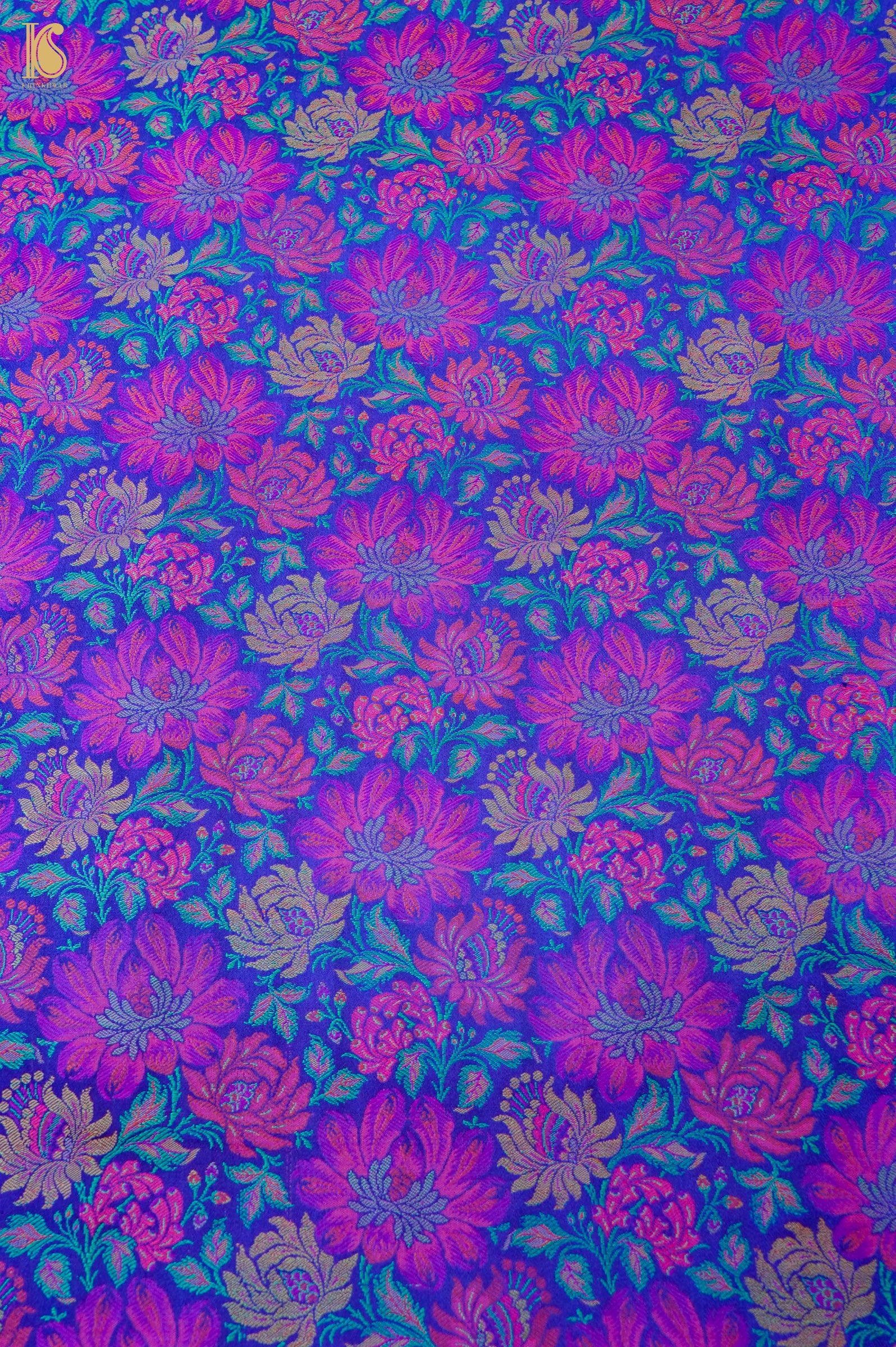 Handloom Banarasi Marigold Tanchoi Silk Fabric