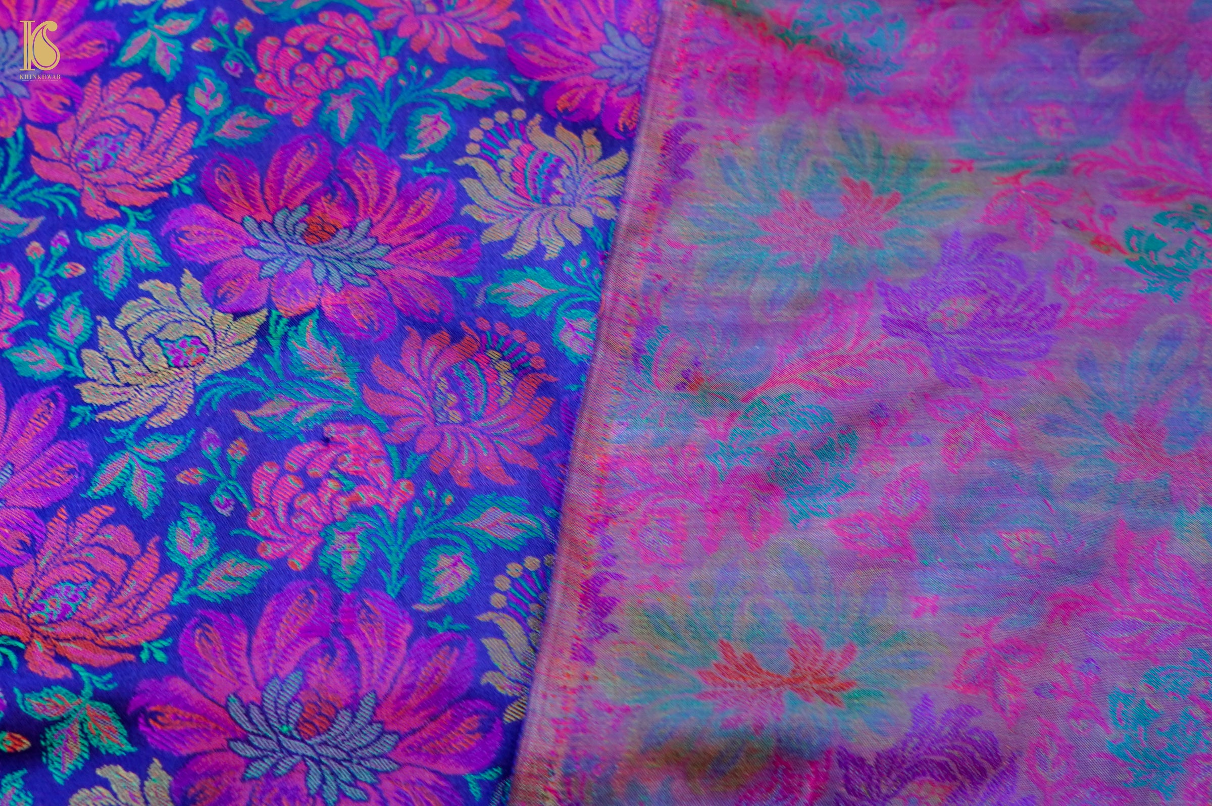 Handloom Banarasi Marigold Tanchoi Silk Fabric