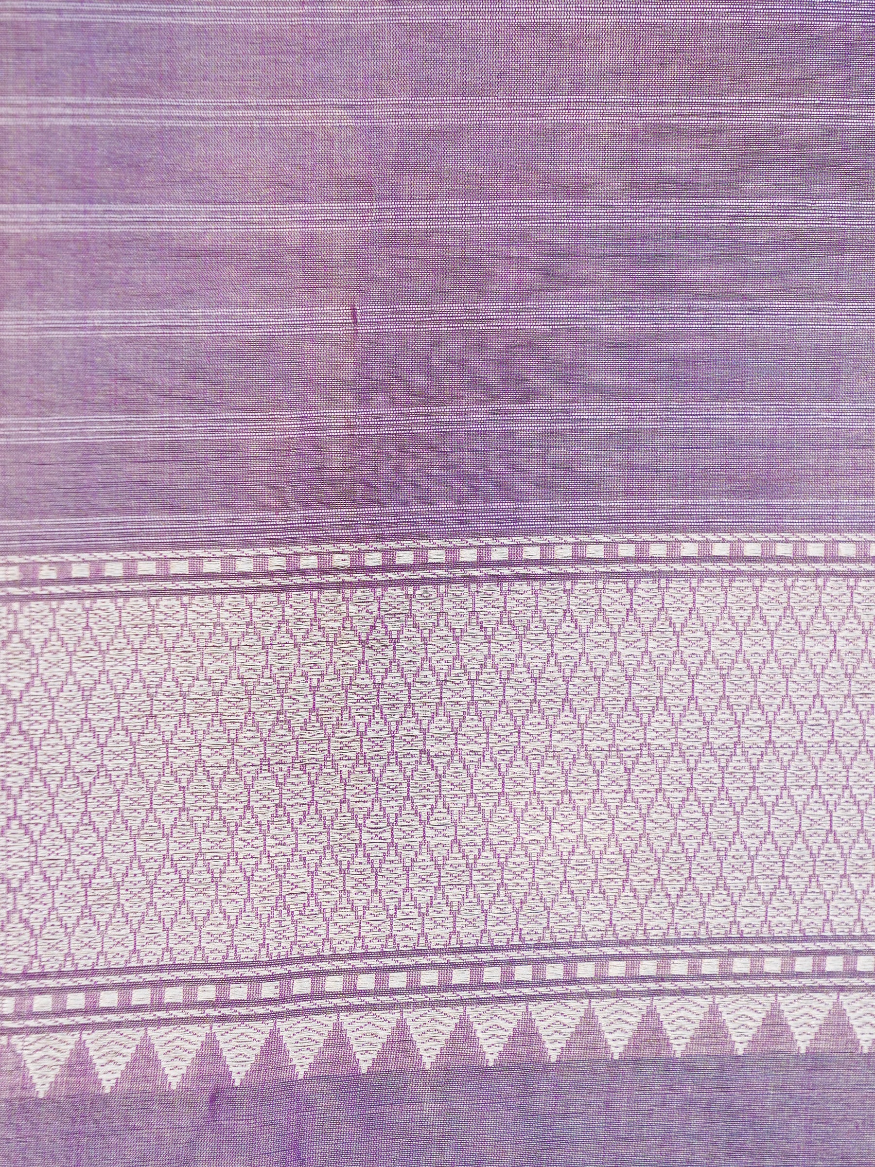 Banarasi Pure Silk Tissue Kadwa Saree with Hand-Painted Border | Mint - Khinkhwab