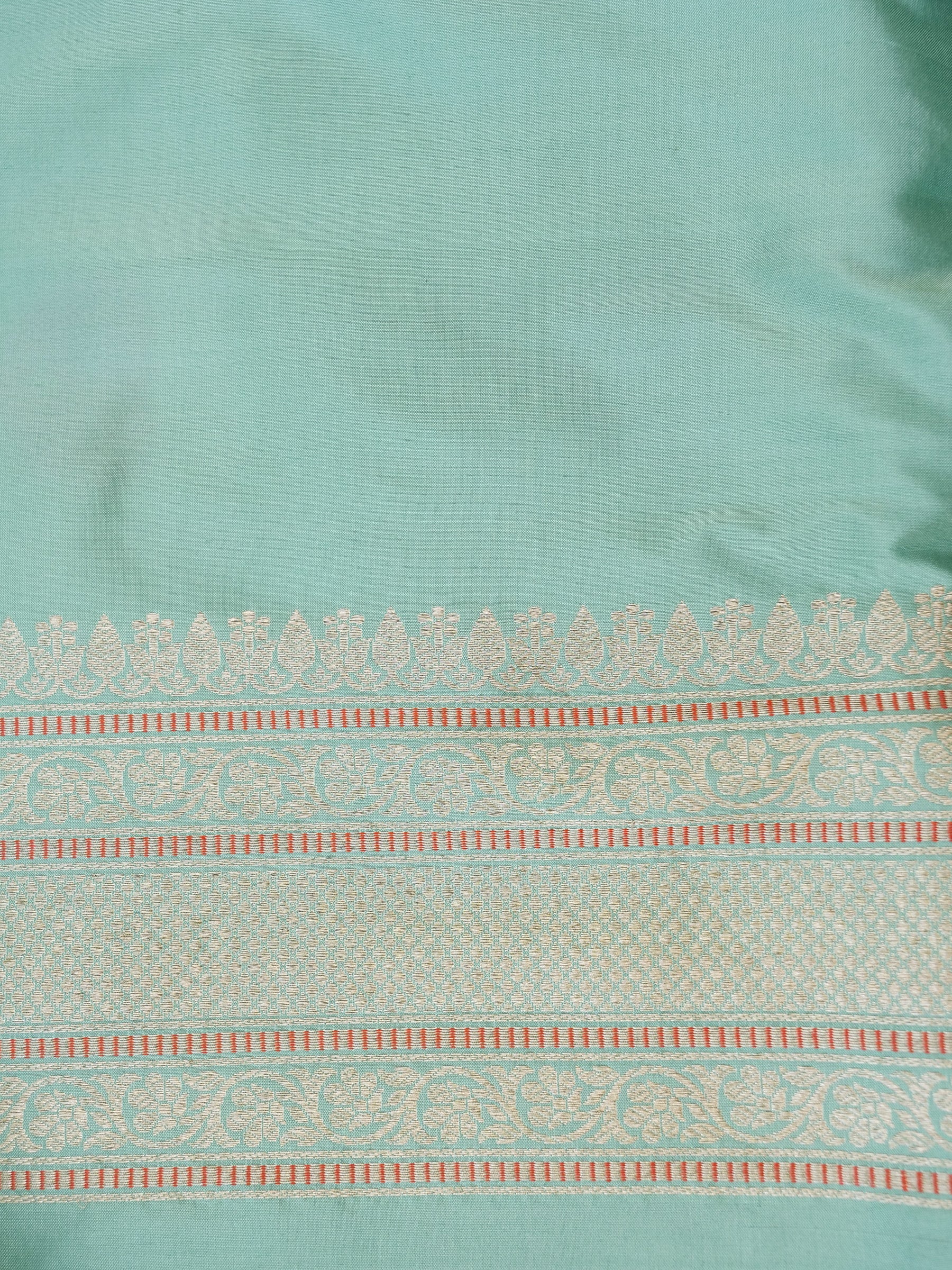 Banarasi Silk Kadwa Rangkat Handloom Saree | Mint - Khinkhwab