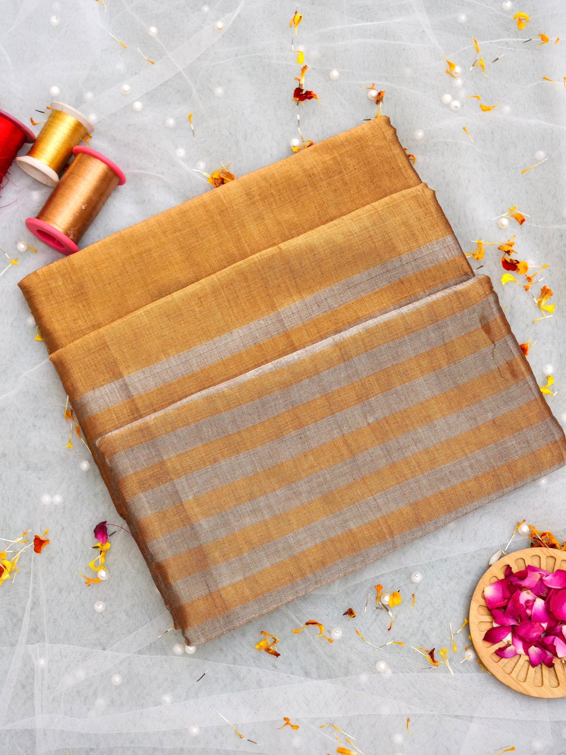 Chanderi Tissue Silk Handwoven Saree - Khinkhwab