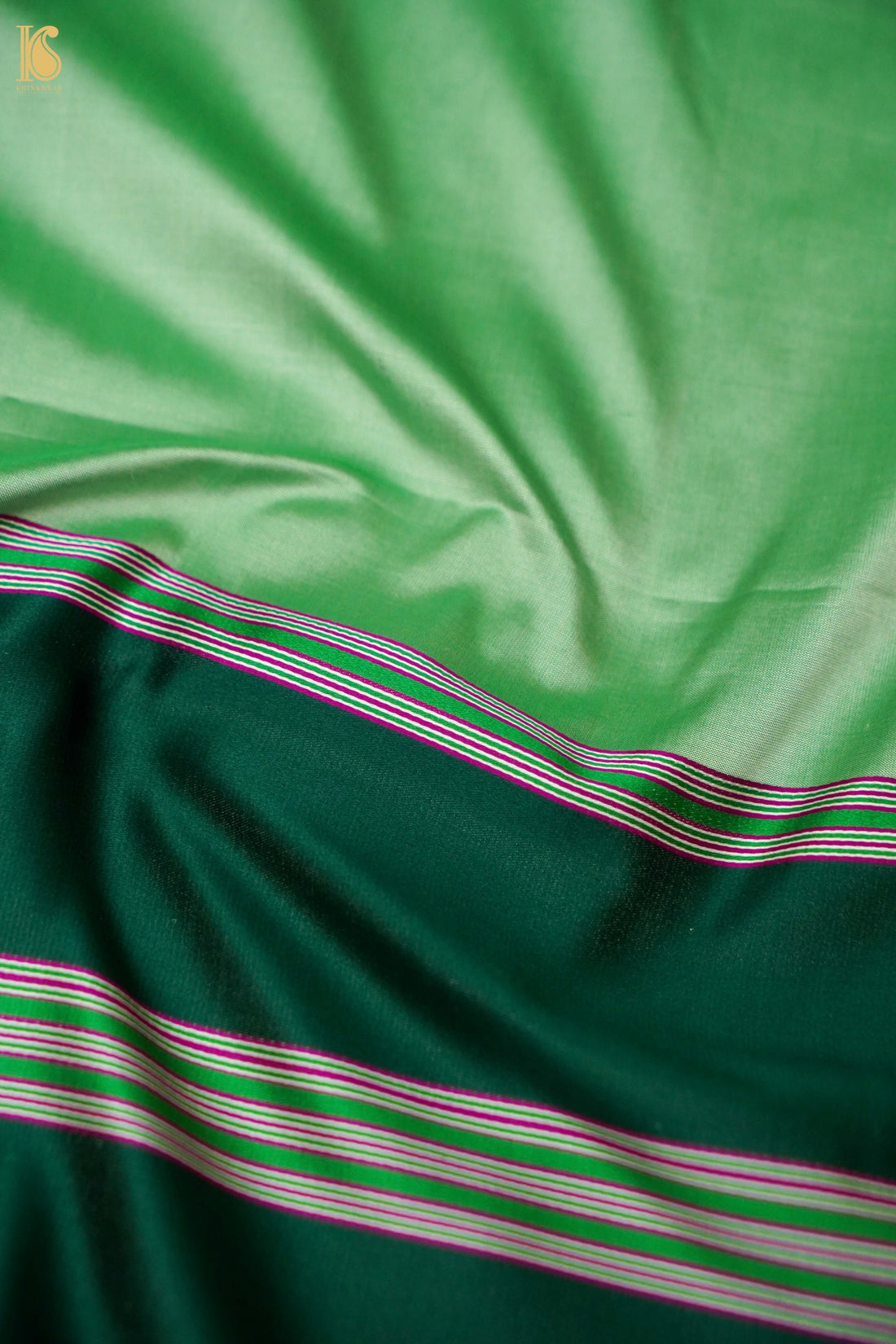 Mint Green Mashru Silk Saree