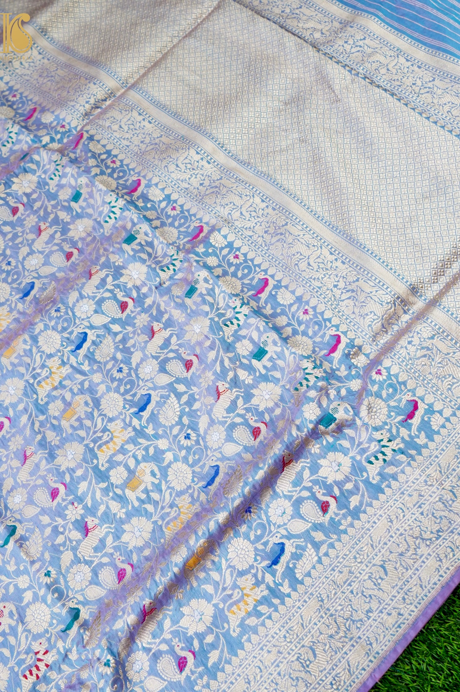 Handloom Banarasi Katan Silk Shikargah Dupatta