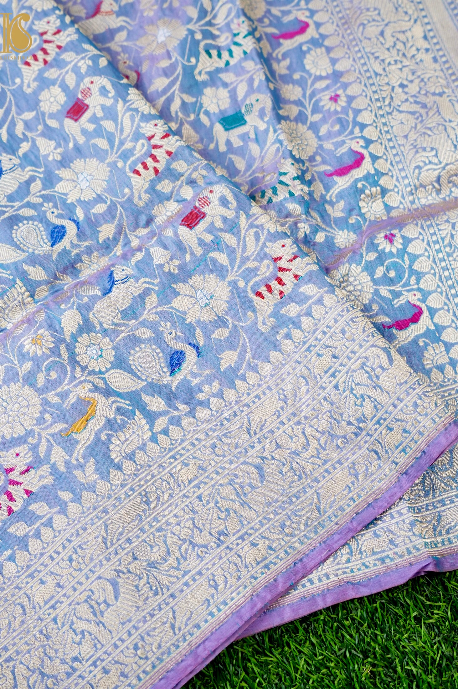 Handloom Banarasi Katan Silk Shikargah Dupatta