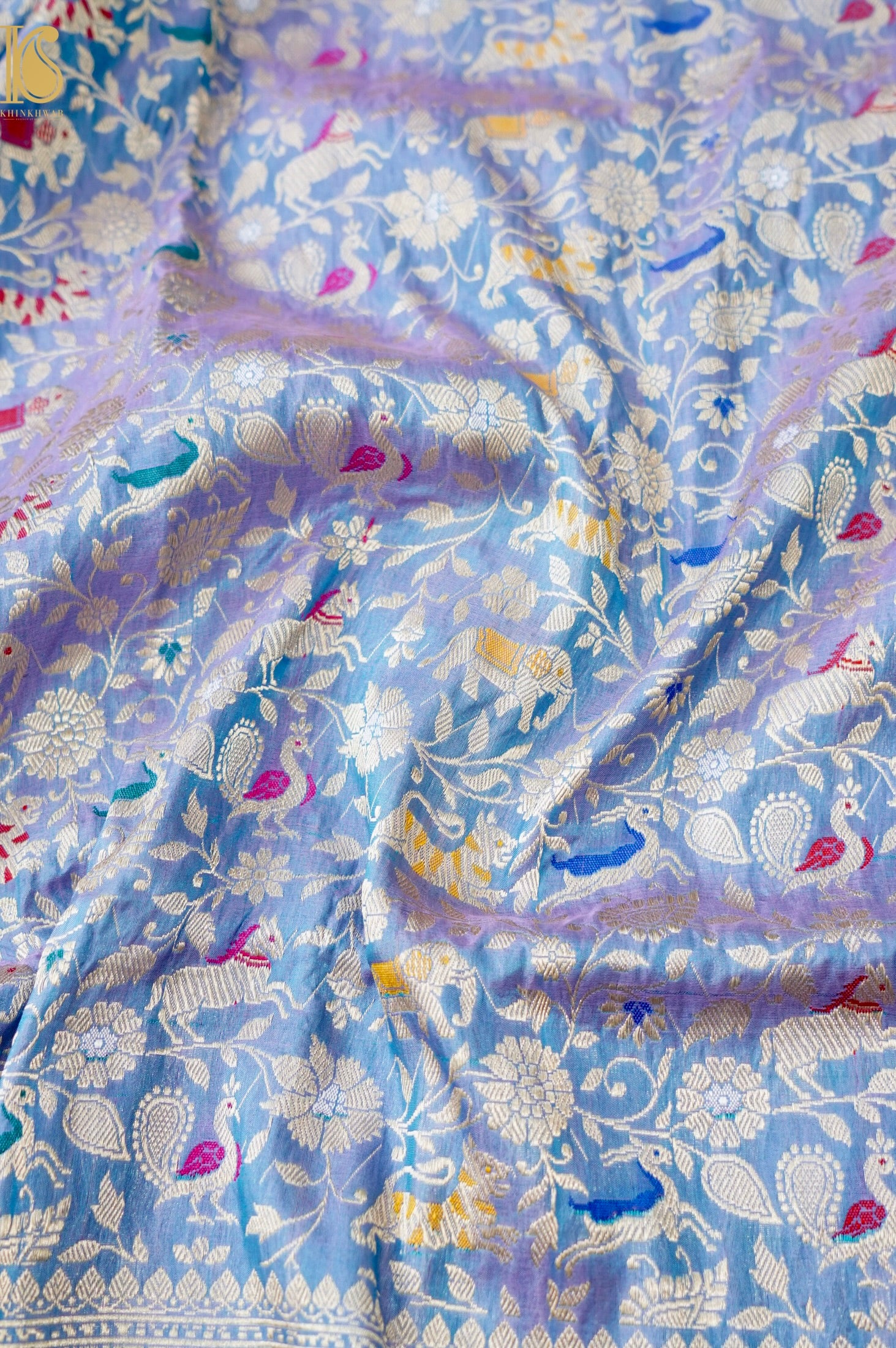 Handloom Banarasi Katan Silk Shikargah Dupatta