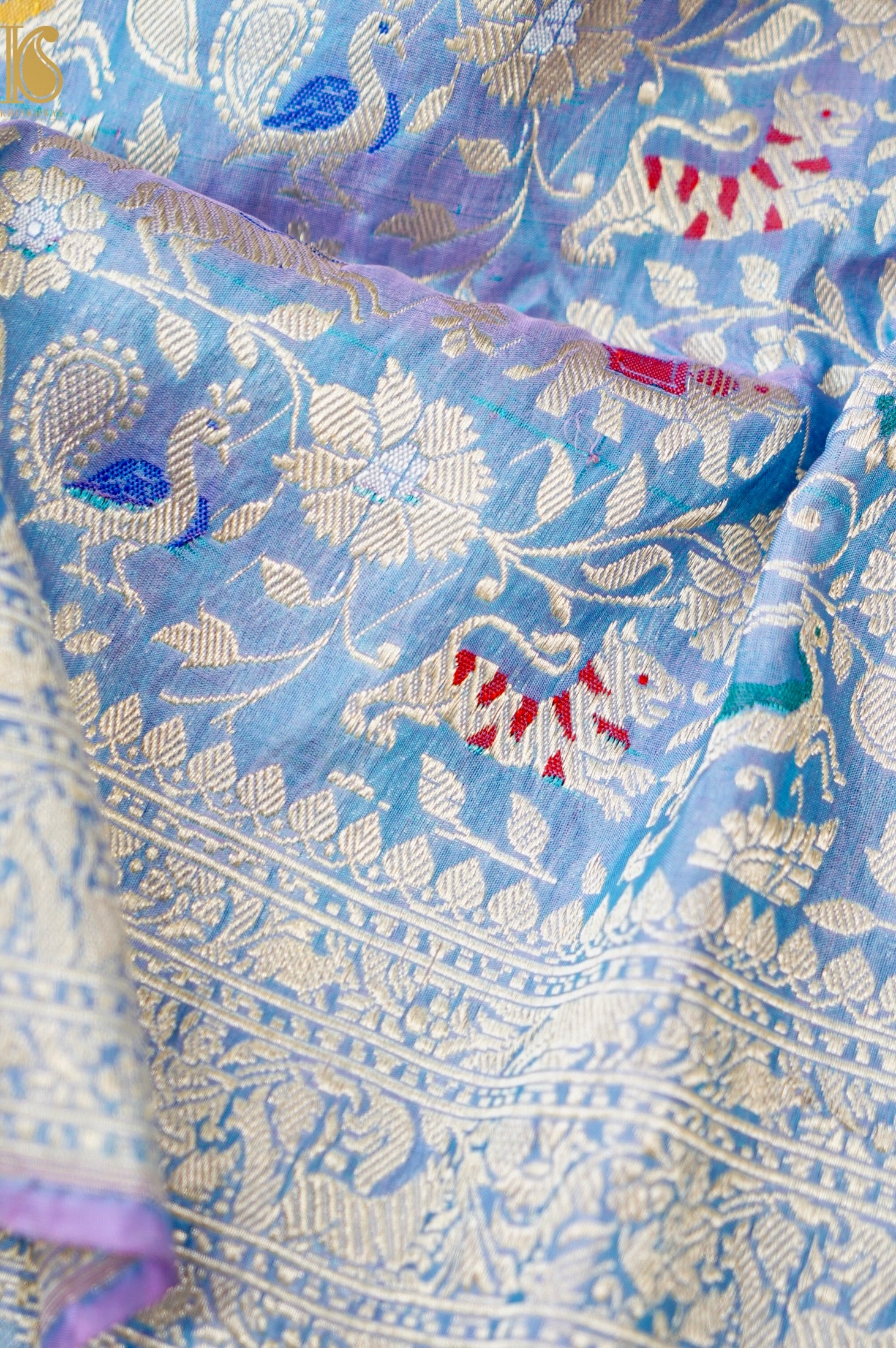 Handloom Banarasi Katan Silk Shikargah Dupatta