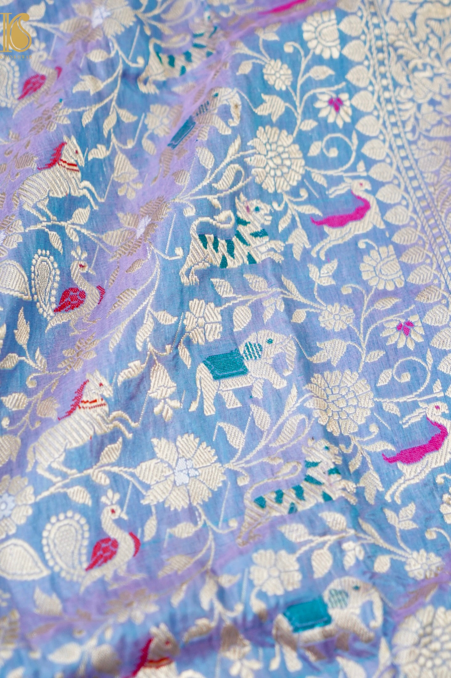 Handloom Banarasi Katan Silk Shikargah Dupatta