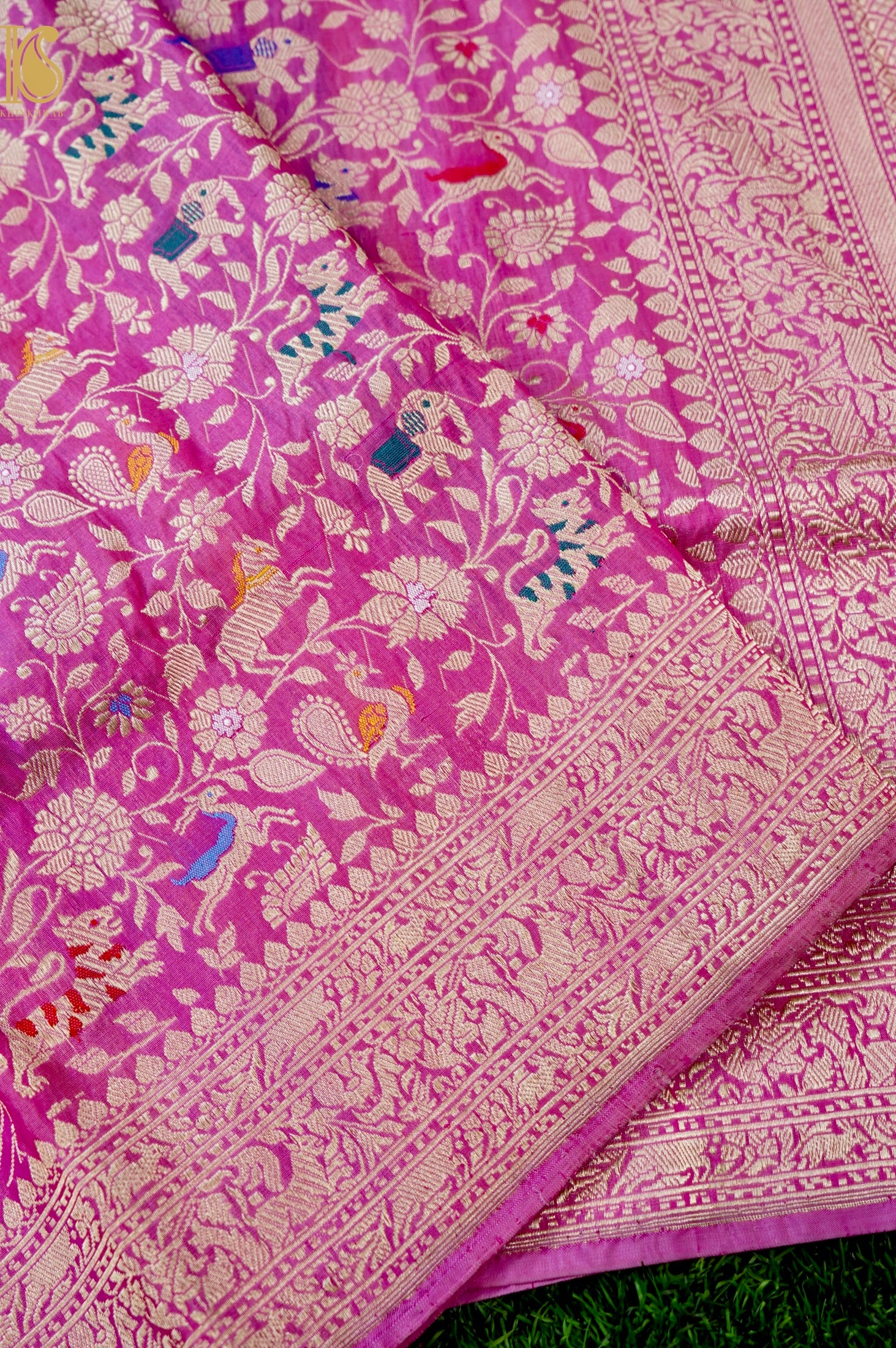Handloom Banarasi Katan Silk Shikargah Dupatta