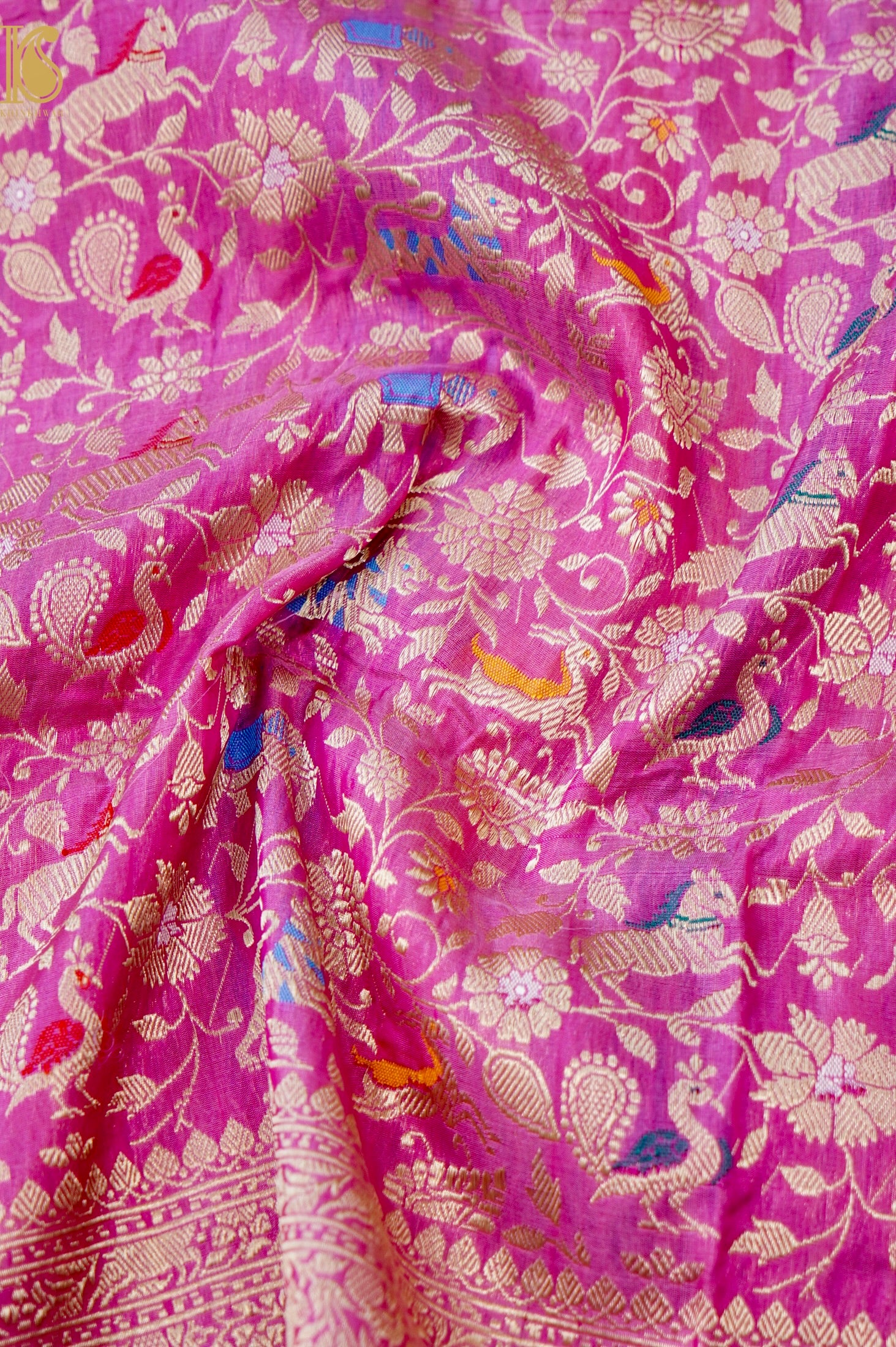 Handloom Banarasi Katan Silk Shikargah Dupatta