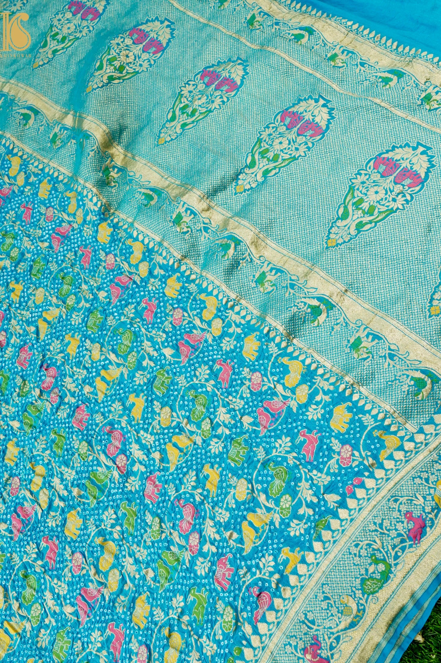 Banarasi Bandhani Georgette Shikargah Dupatta