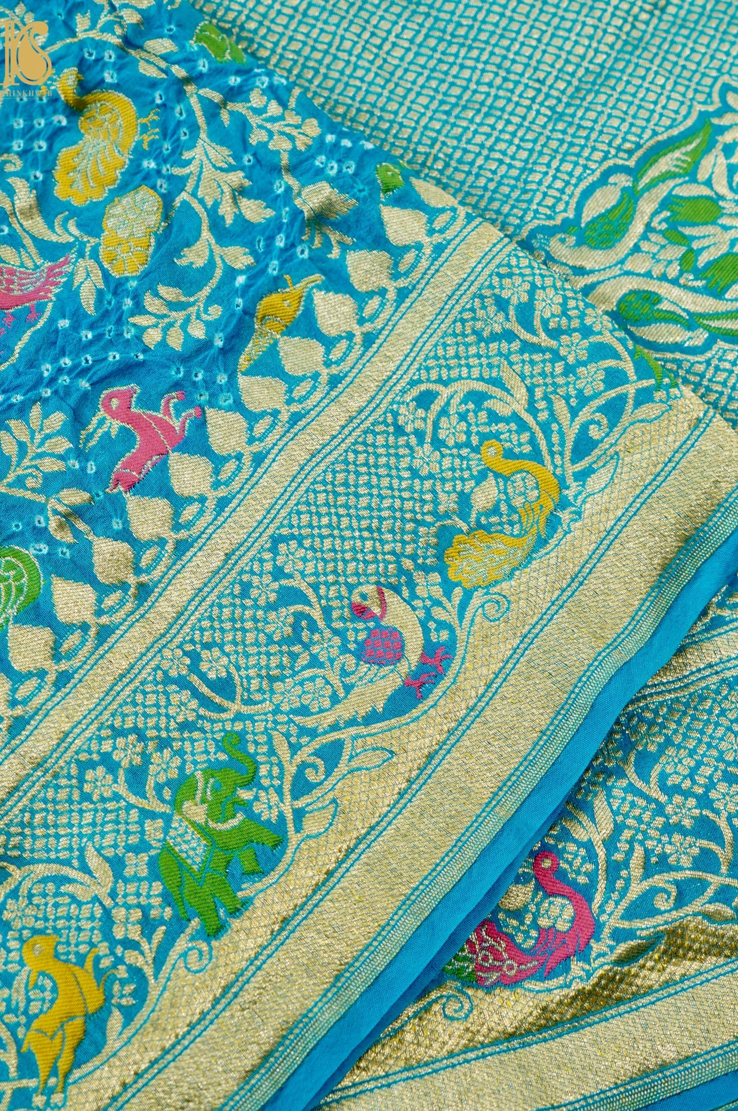 Banarasi Bandhani Georgette Shikargah Dupatta