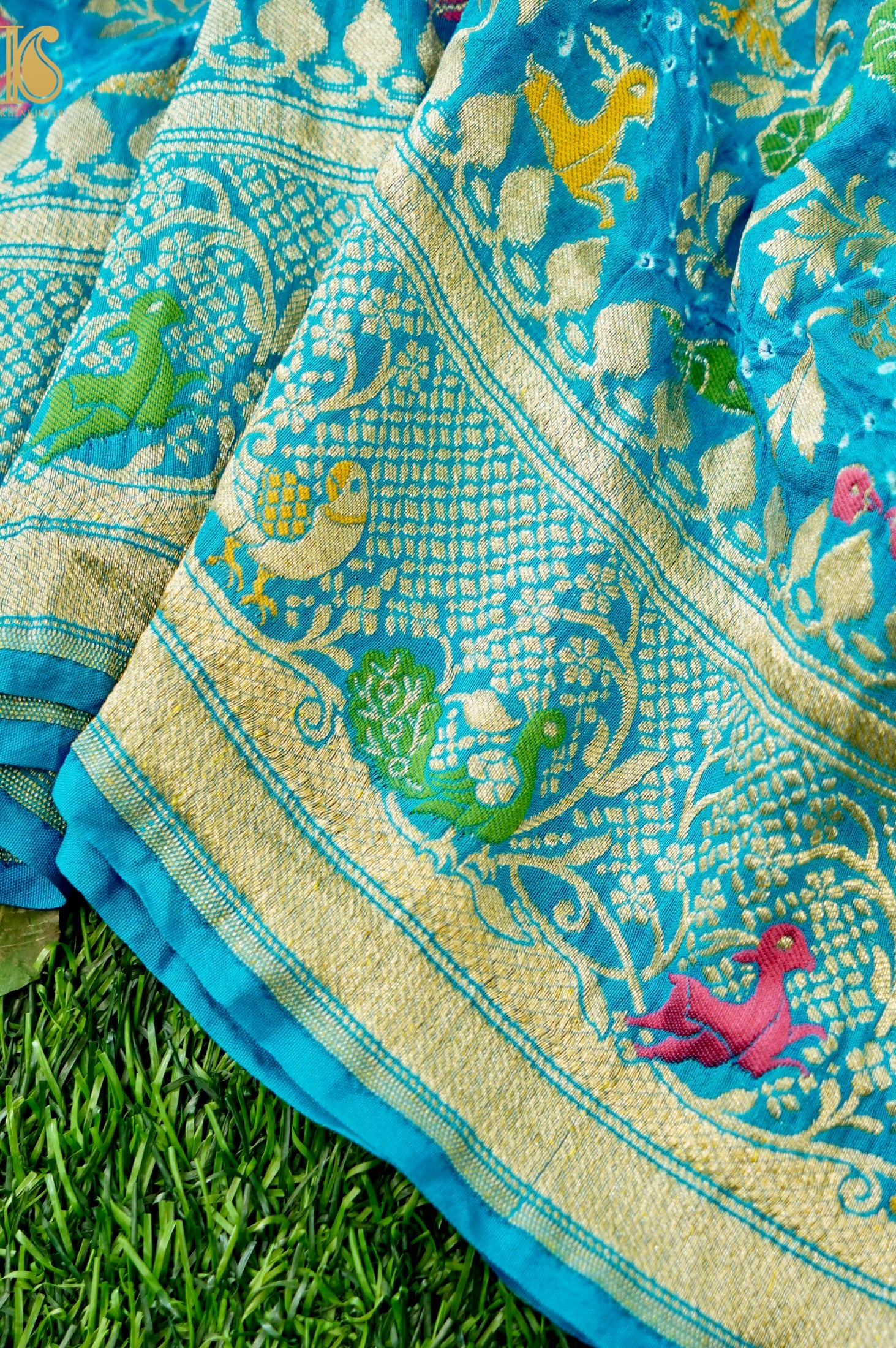 Banarasi Bandhani Georgette Shikargah Dupatta