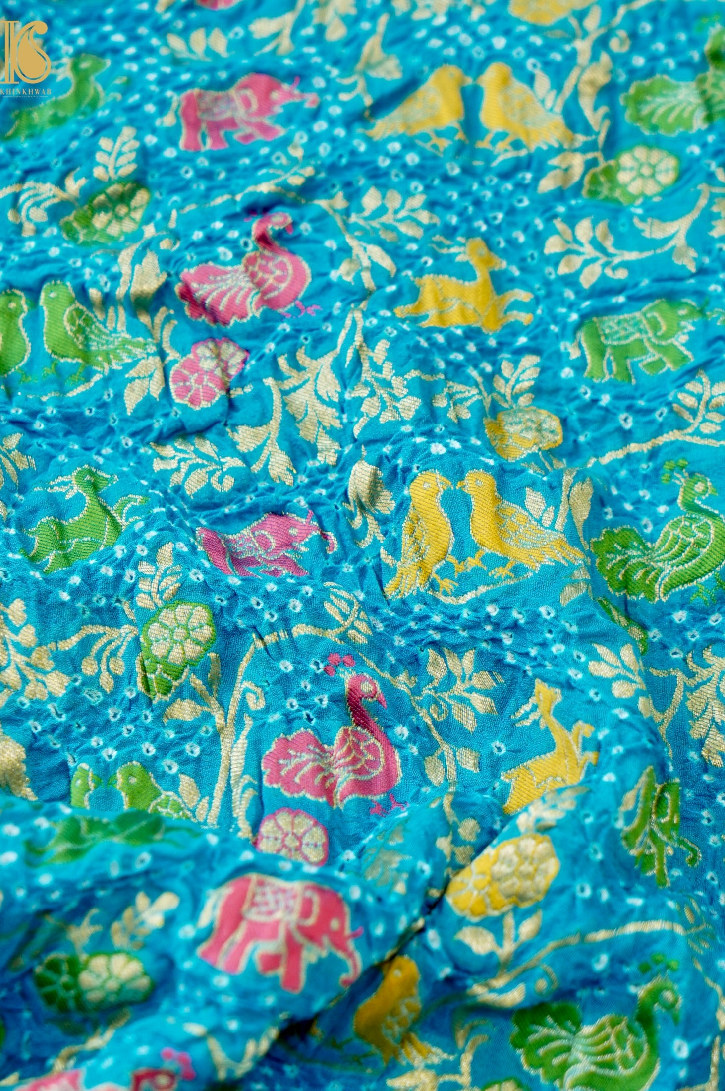 Banarasi Bandhani Georgette Shikargah Dupatta