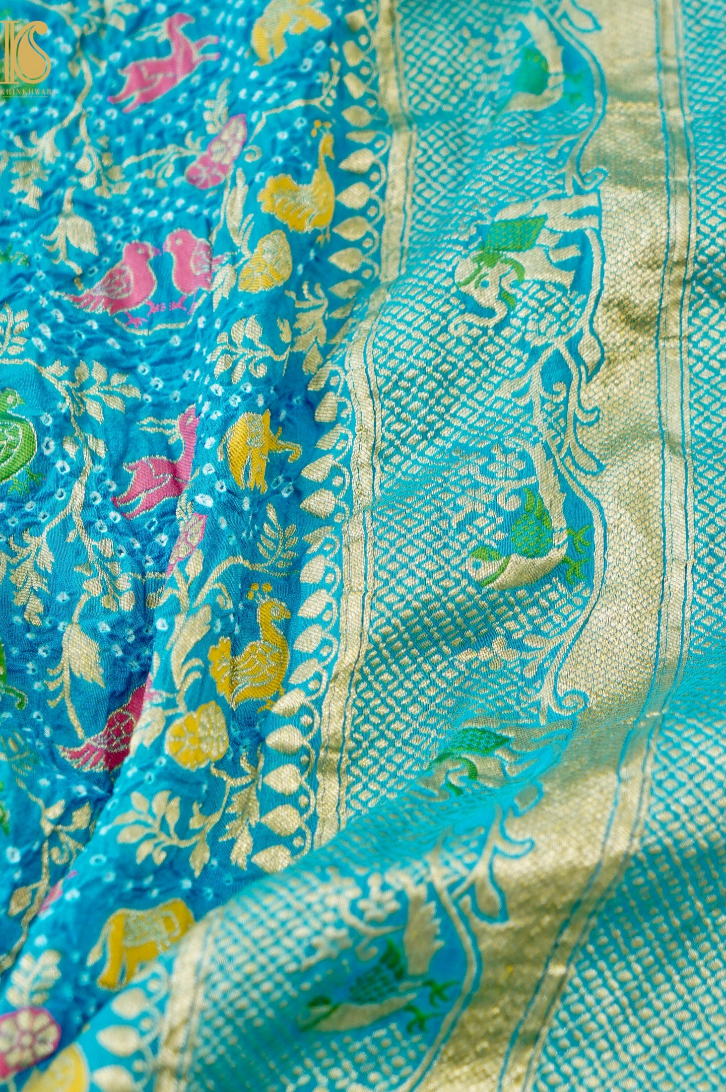 Banarasi Bandhani Georgette Shikargah Dupatta