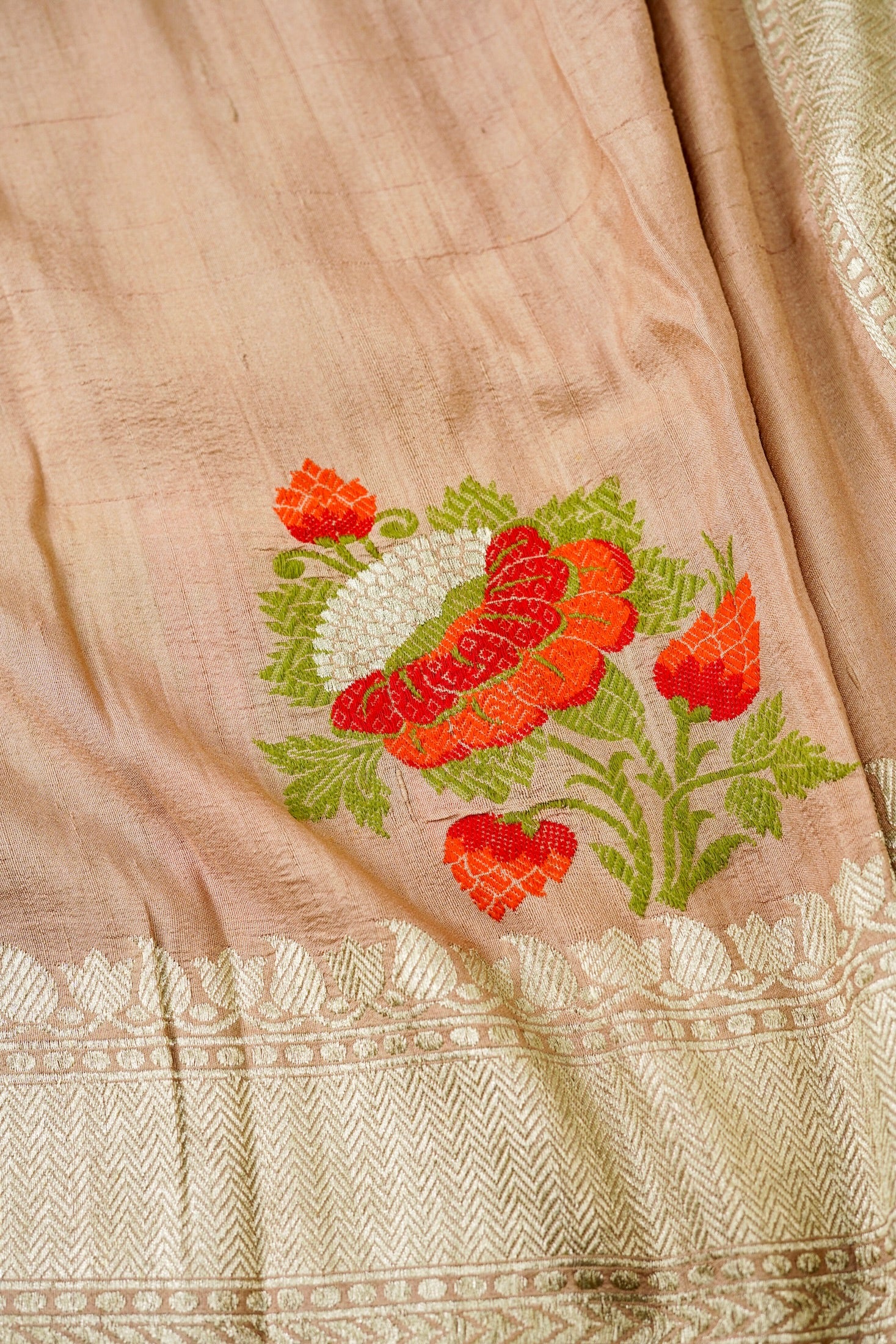 Handloom Banarasi Tussar Silk Dupatta