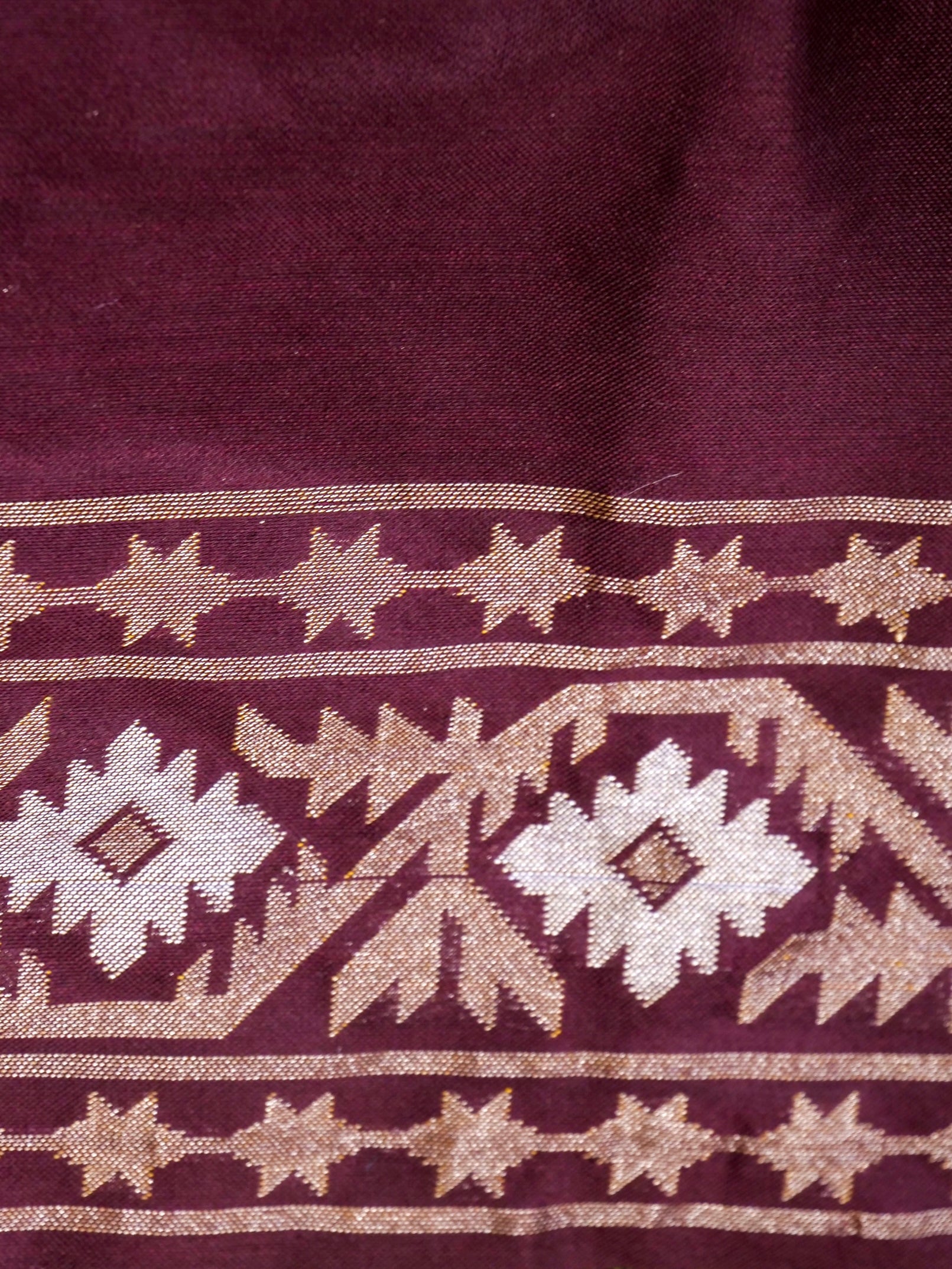 Banarasi Katan Silk Saree in Deep Wine
