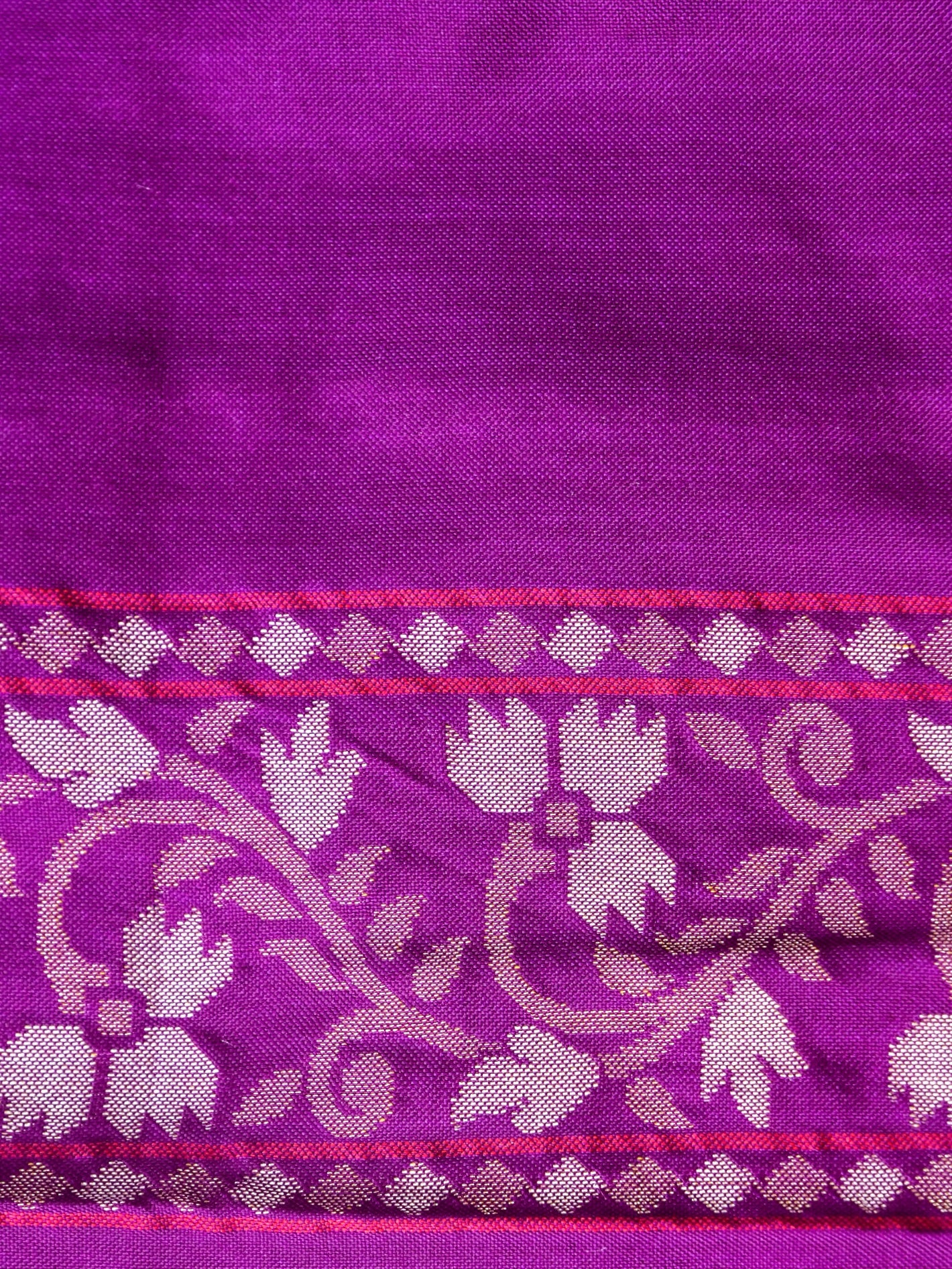 Banarasi Katan Silk Jamdani Saree in Royal Purple