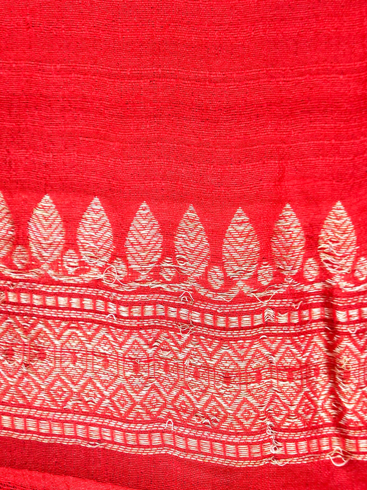 Khinkhwab handwoven Banarasi Tussar silk booti saree in aubergine with traditional woven motifs