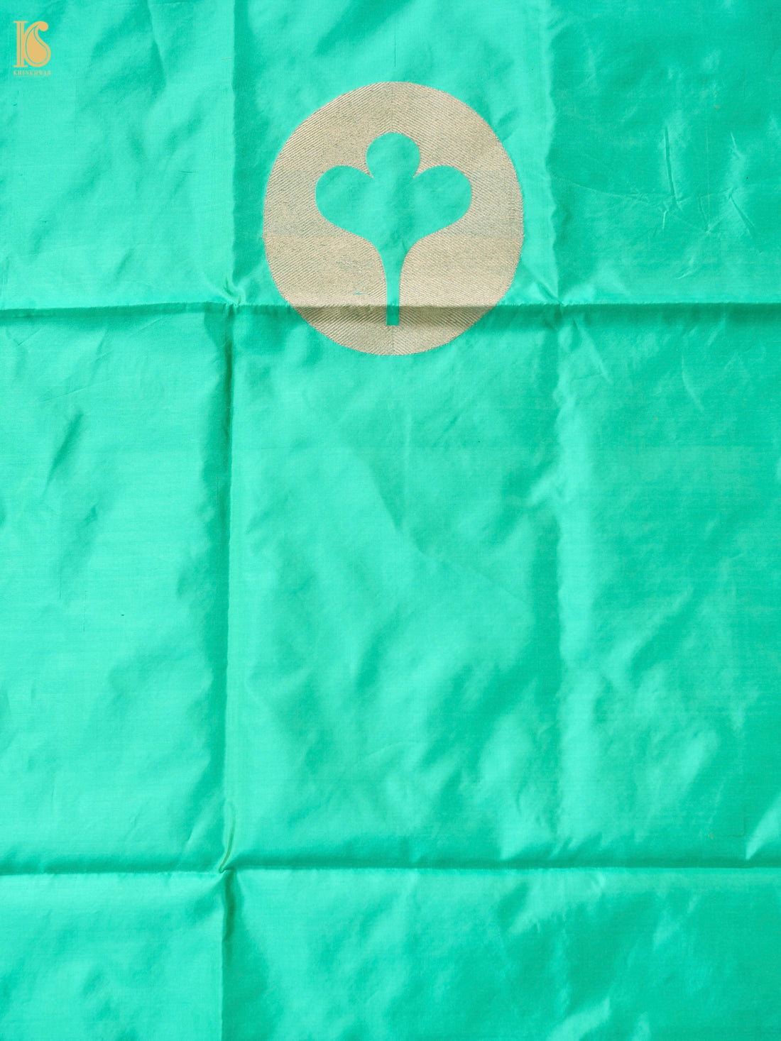 Banarasi Katan Silk Kurta Fabric with Salwar in Sea Green