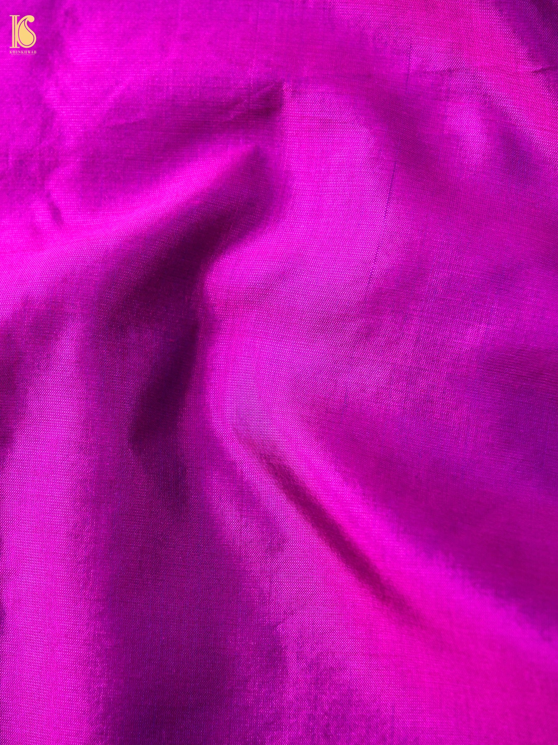 Banarasi Katan Silk Kurta Fabric with Salwar in Magenta