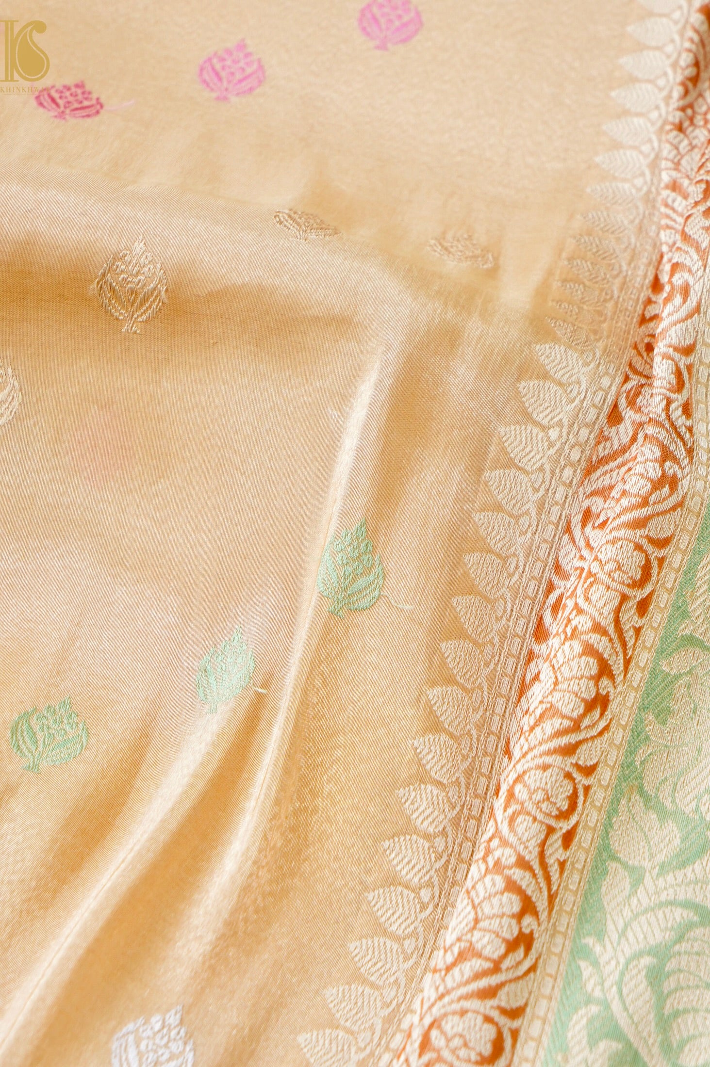 Handloom Banarasi Pure Silk Tissue Kadwa Saree