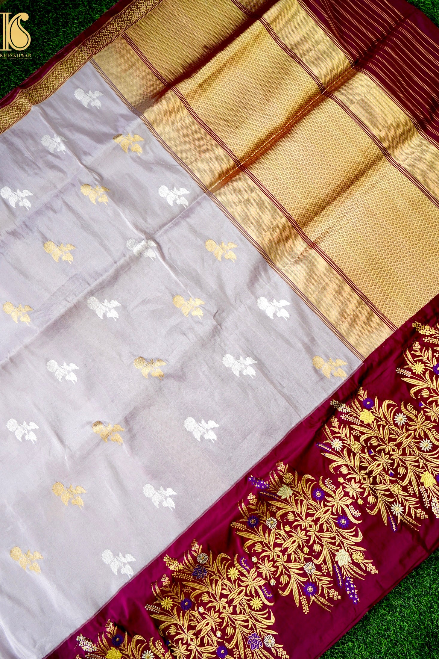 Handloom Banarasi Pure Silk Tissue Kadwa Saree