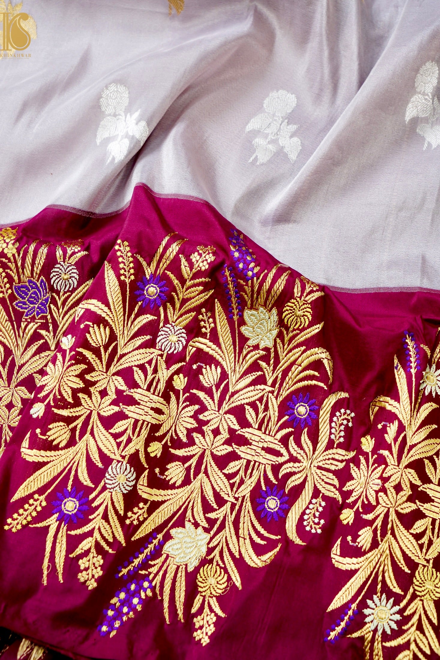 Handloom Banarasi Pure Silk Tissue Kadwa Saree