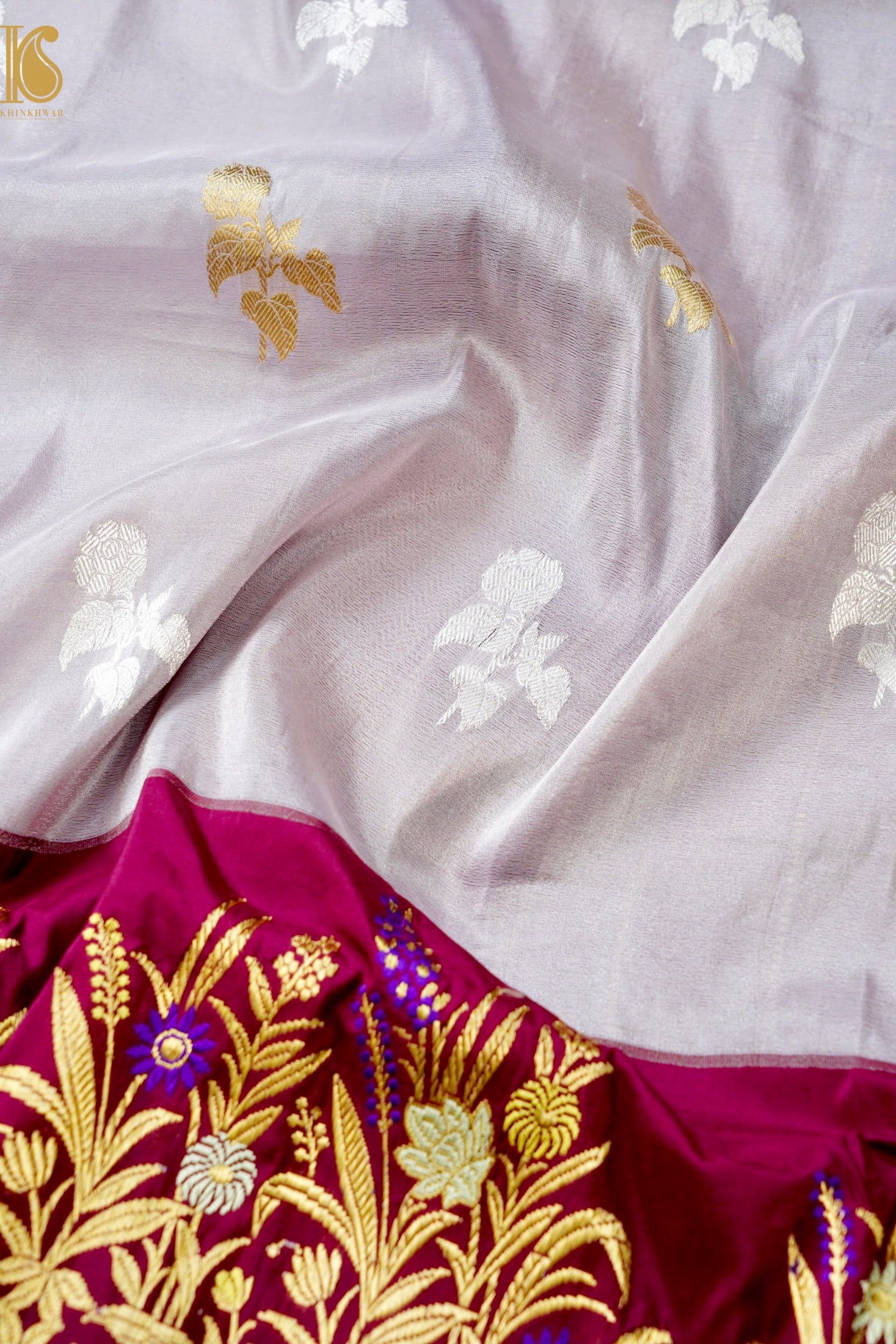 Handloom Banarasi Pure Silk Tissue Kadwa Saree